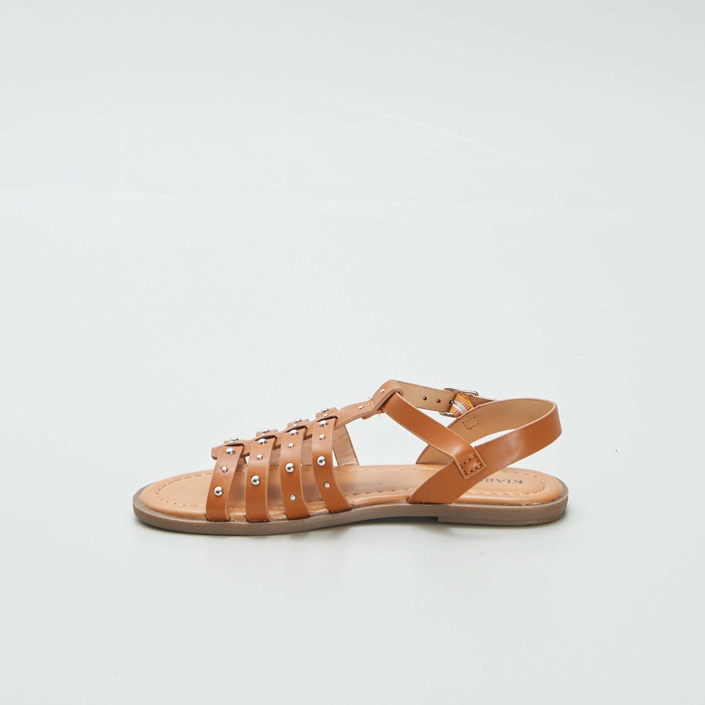 Sandales à brides cloutées Marron