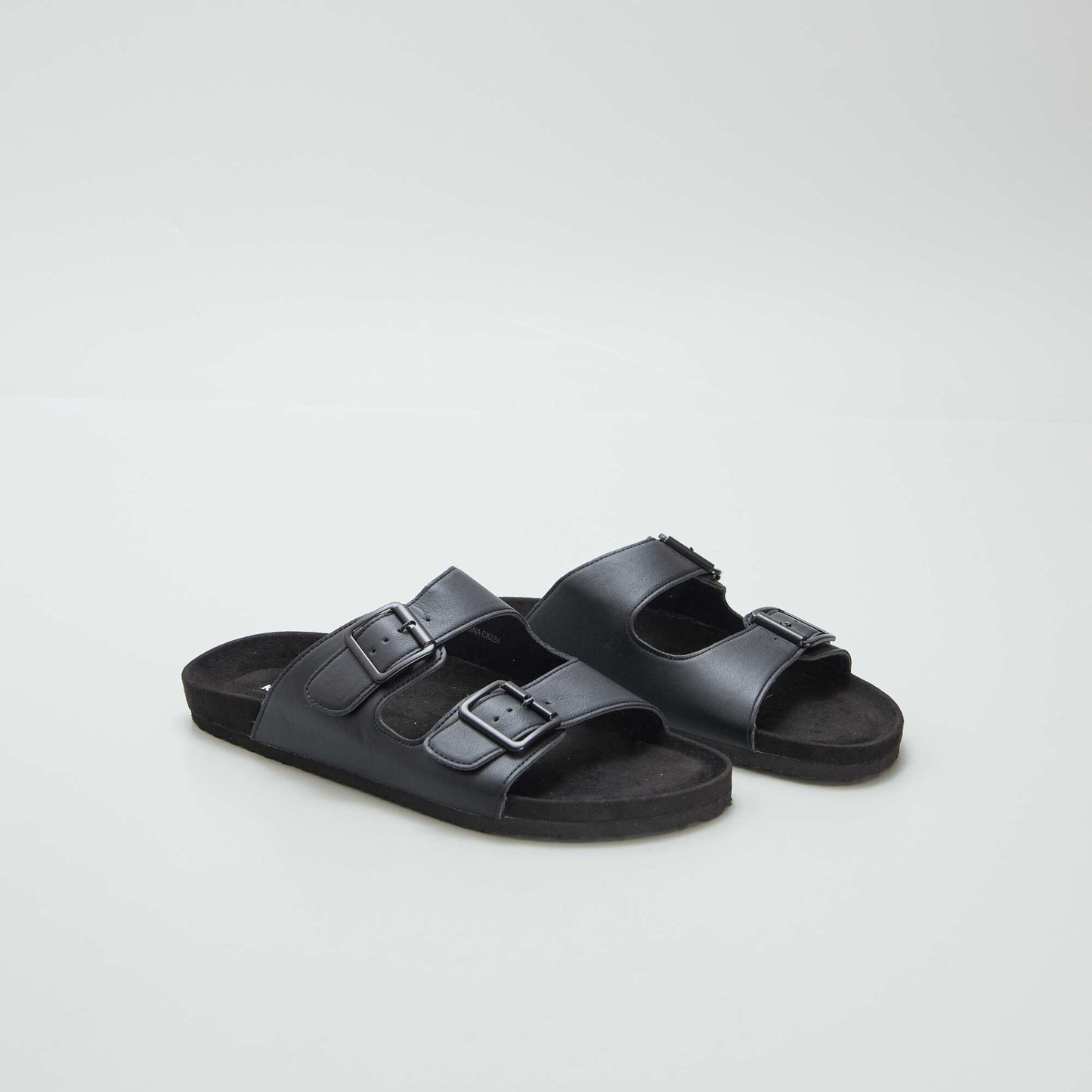 Mules avec brides à boucle Noir