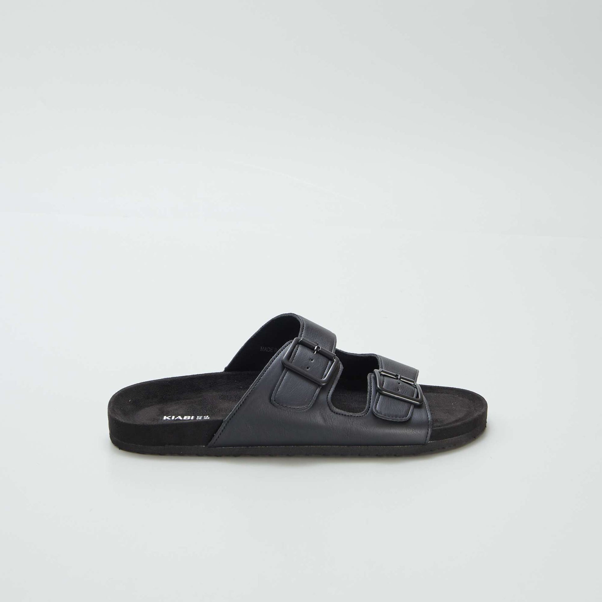Mules avec brides à boucle Noir