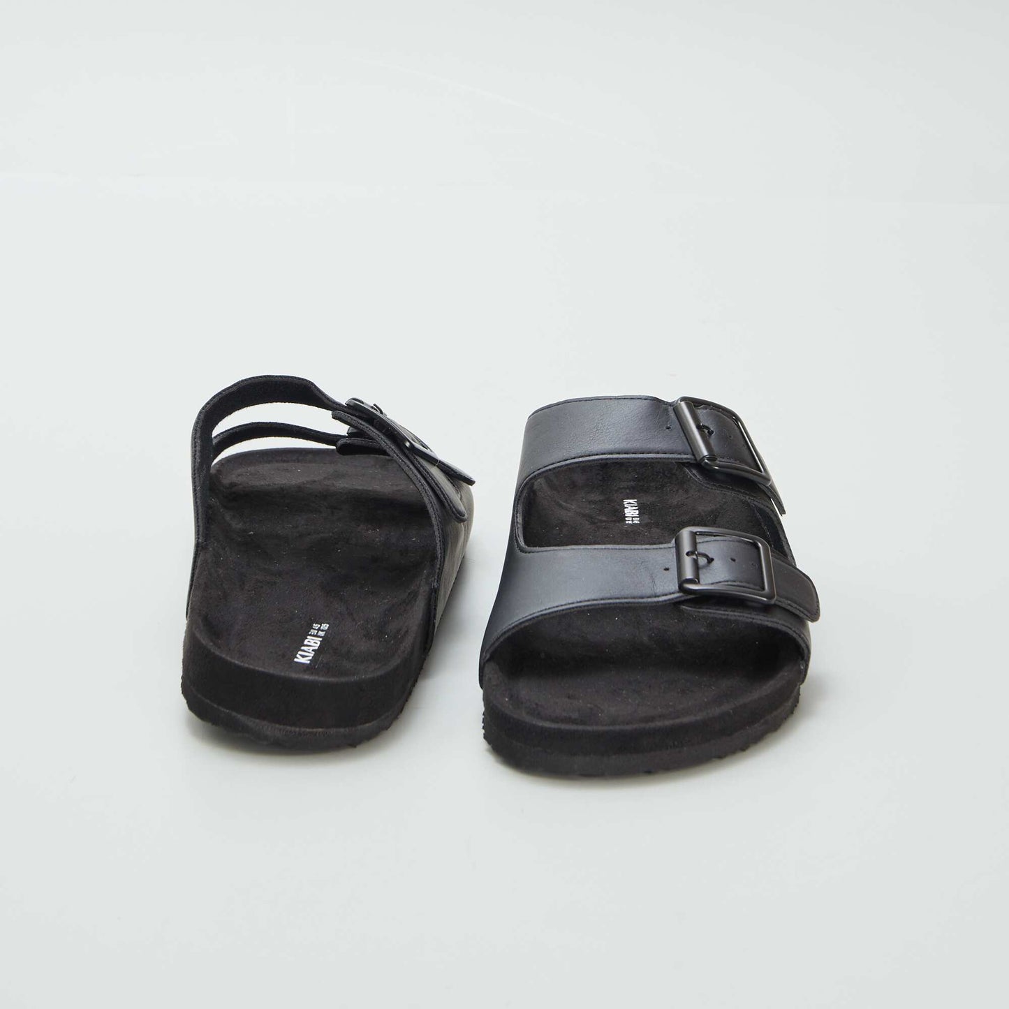 Mules avec brides à boucle Noir