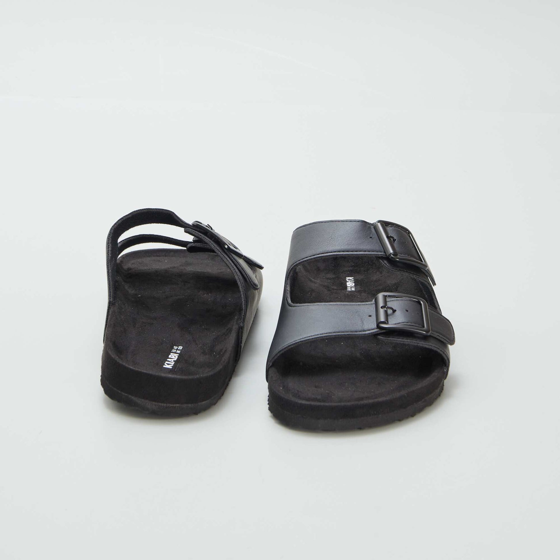 Mules avec brides à boucle Noir