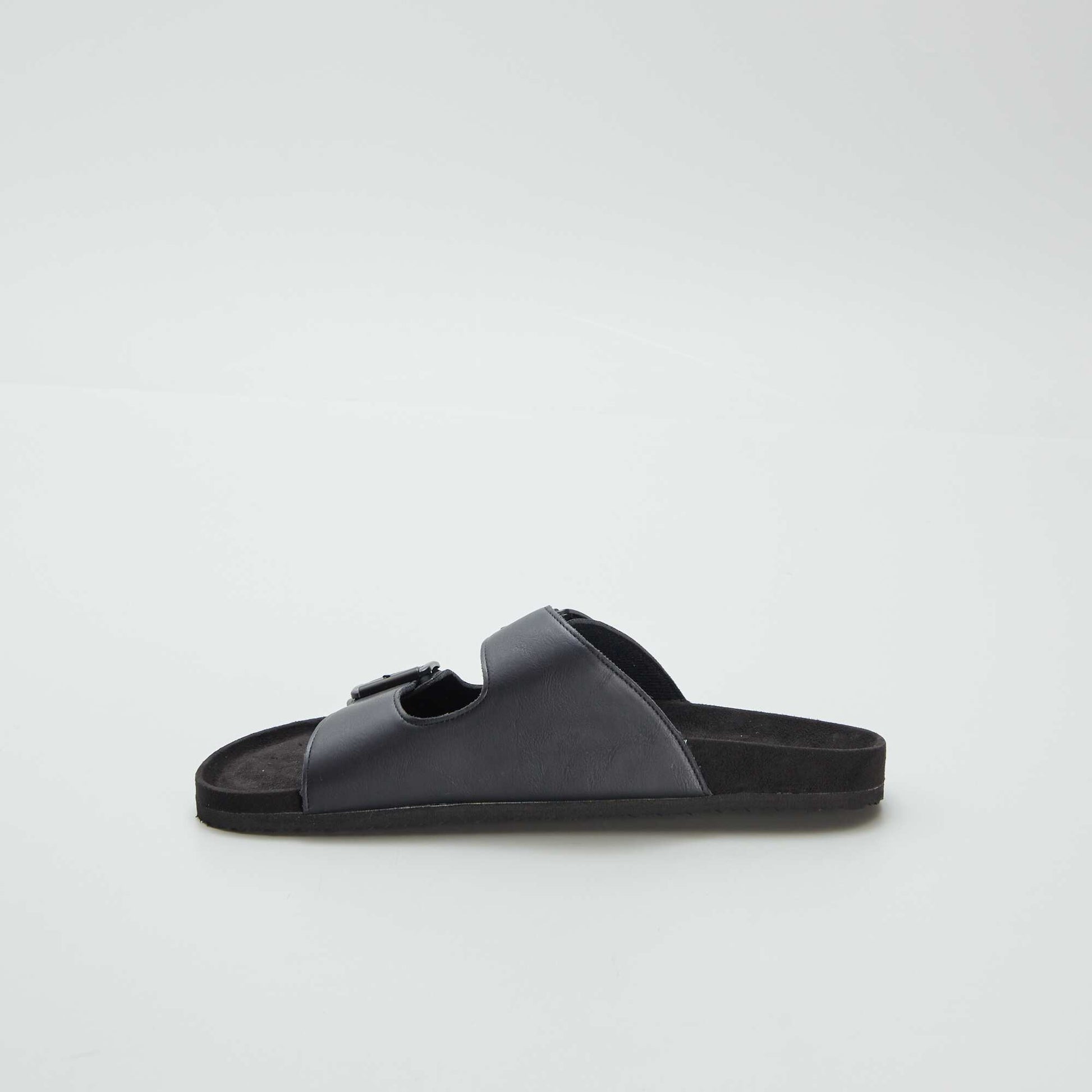 Mules avec brides à boucle Noir