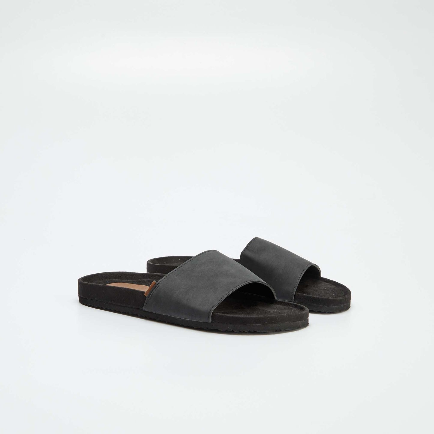 Claquettes bi-matière Noir