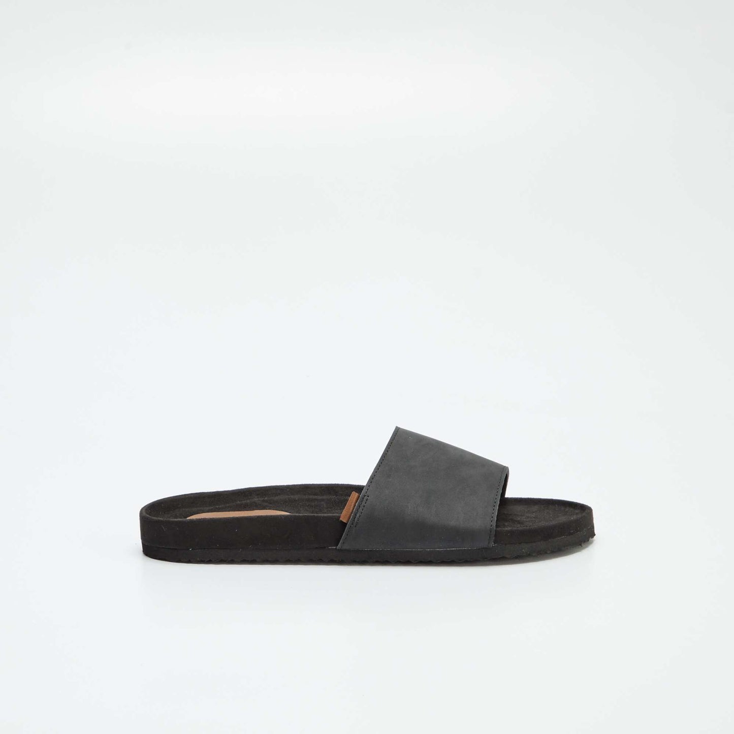 Claquettes bi-matière Noir