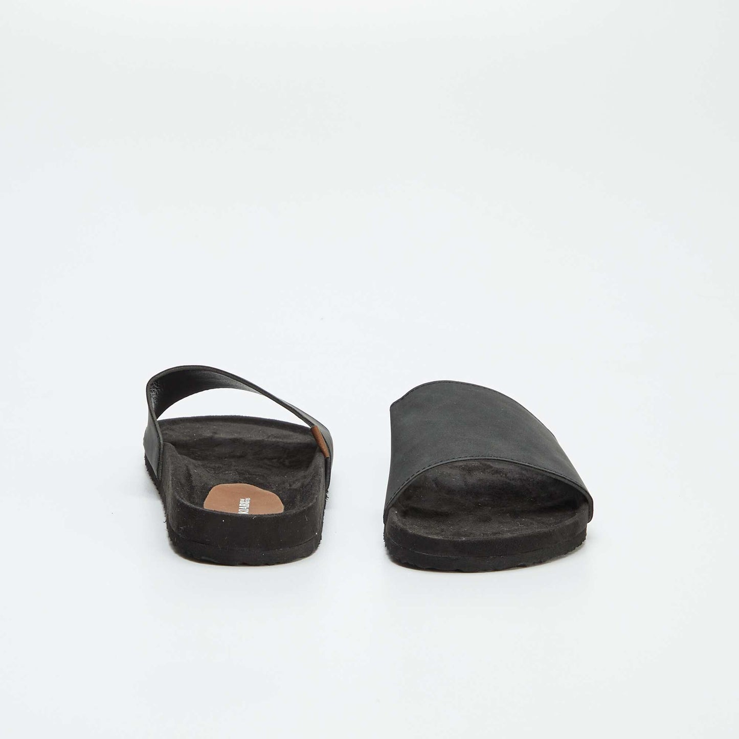Claquettes bi-matière Noir