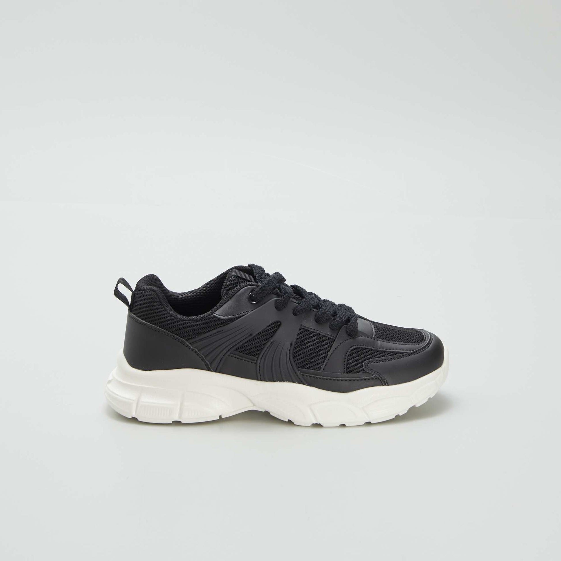 Baskets running semelles chunky Noir