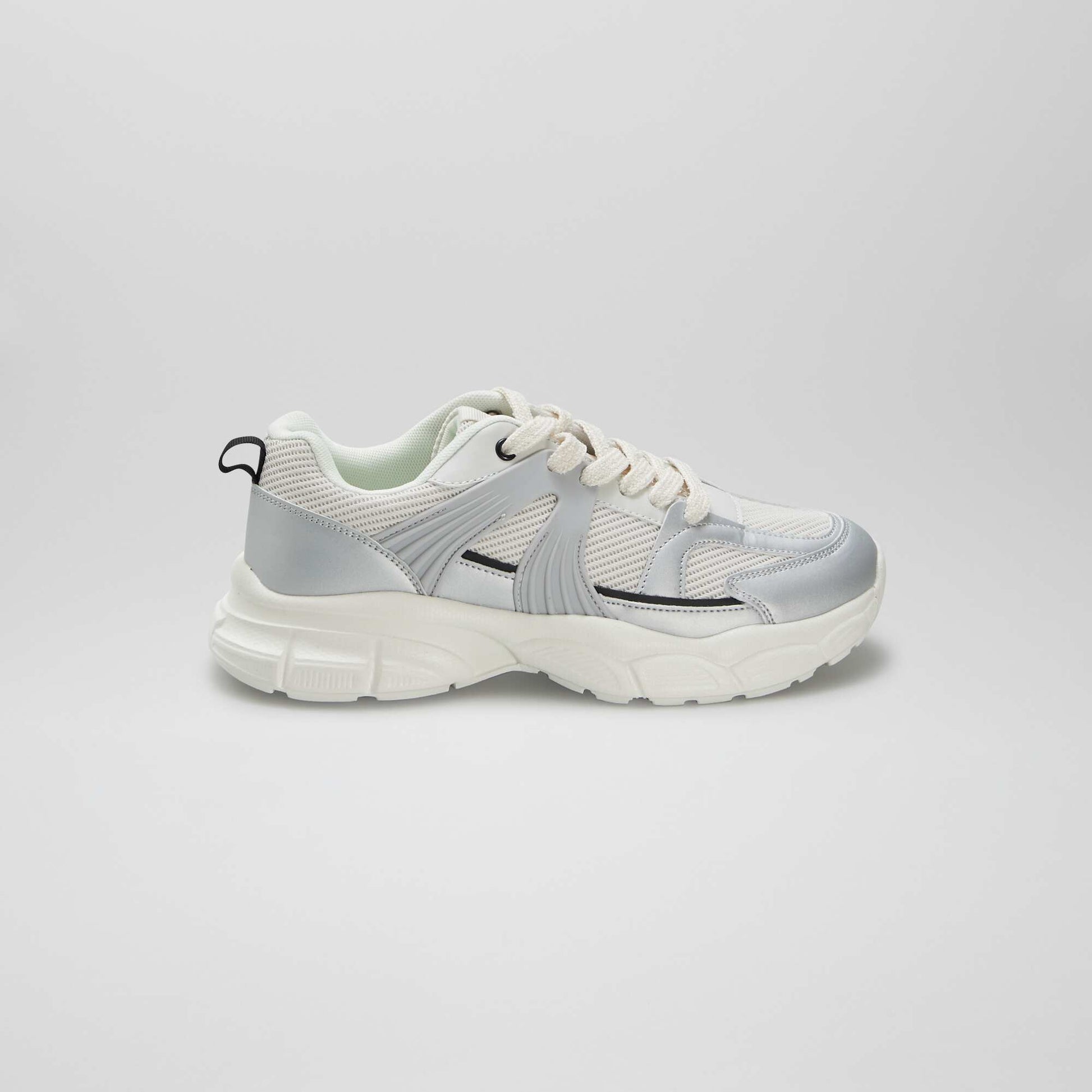 Baskets running semelles chunky Blanc