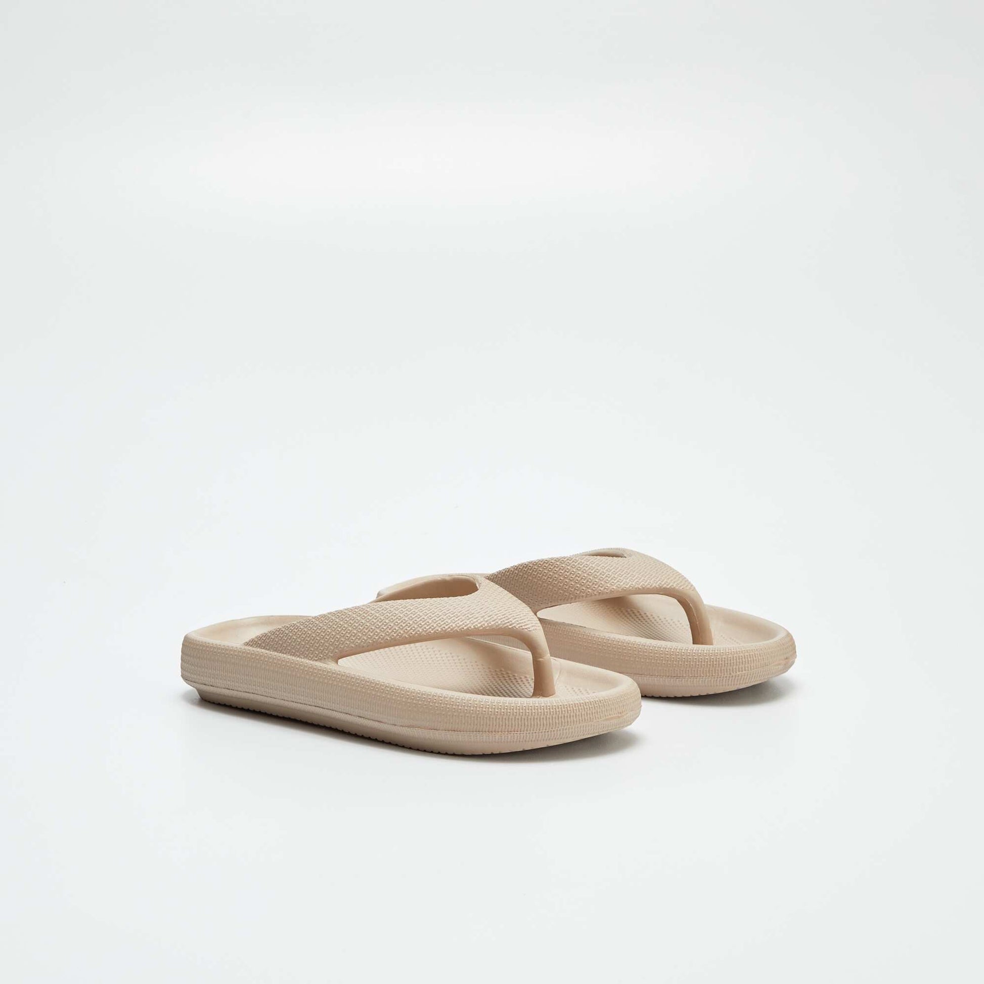 Tongs en semelle chunky Beige