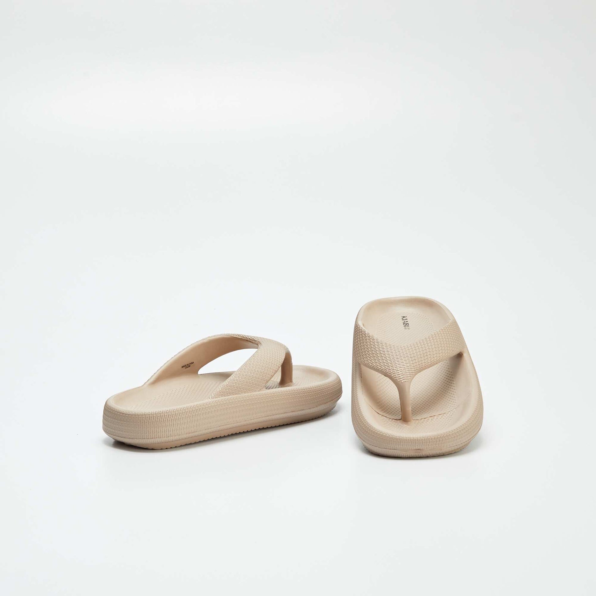 Tongs en semelle chunky Beige