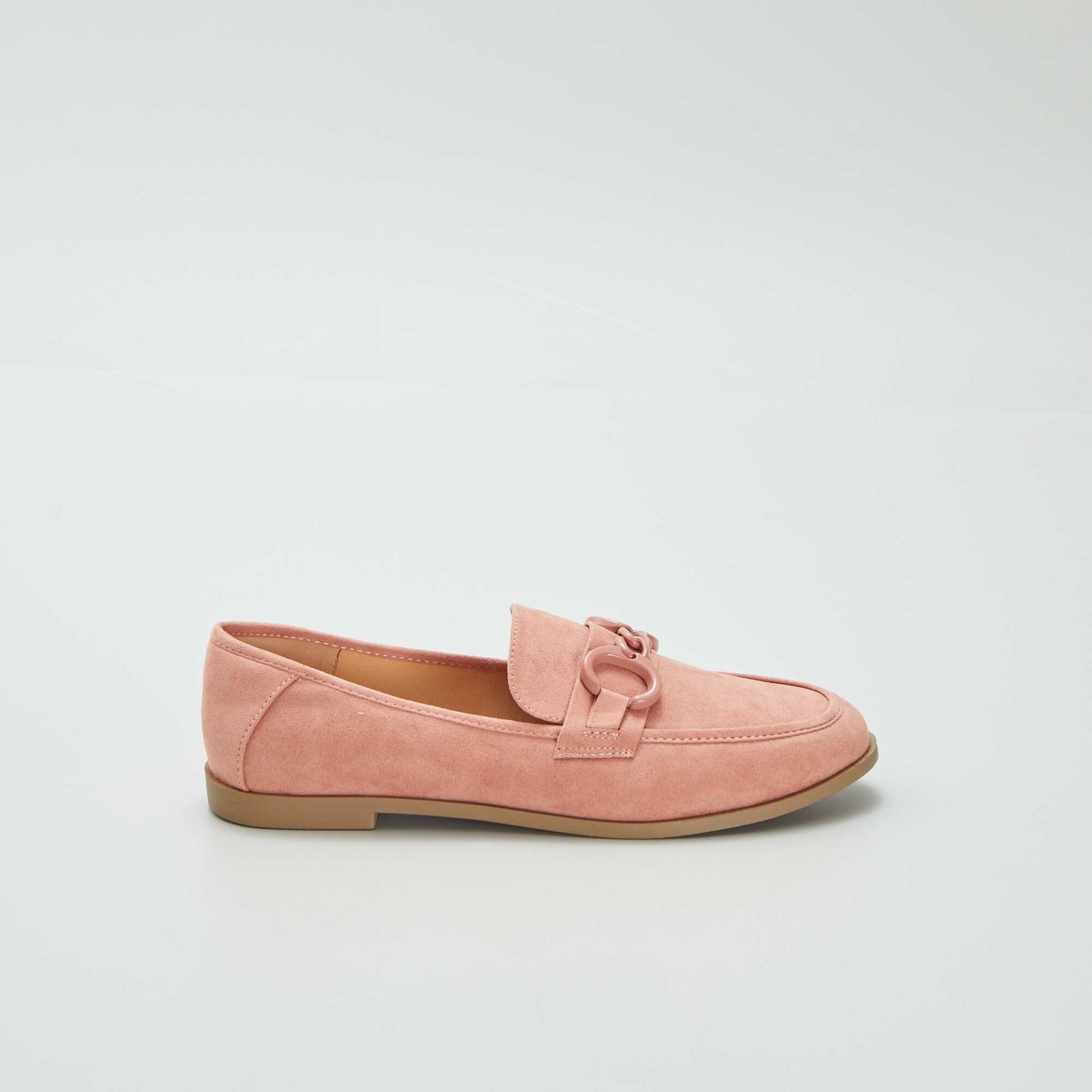 Mocassins à boucle en suédine Rose