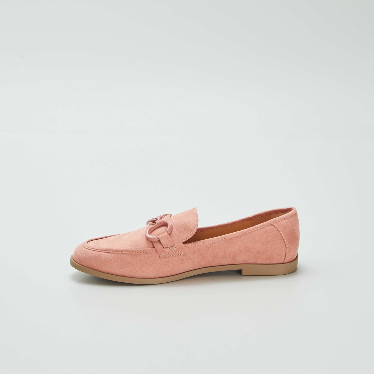 Mocassins à boucle en suédine Rose