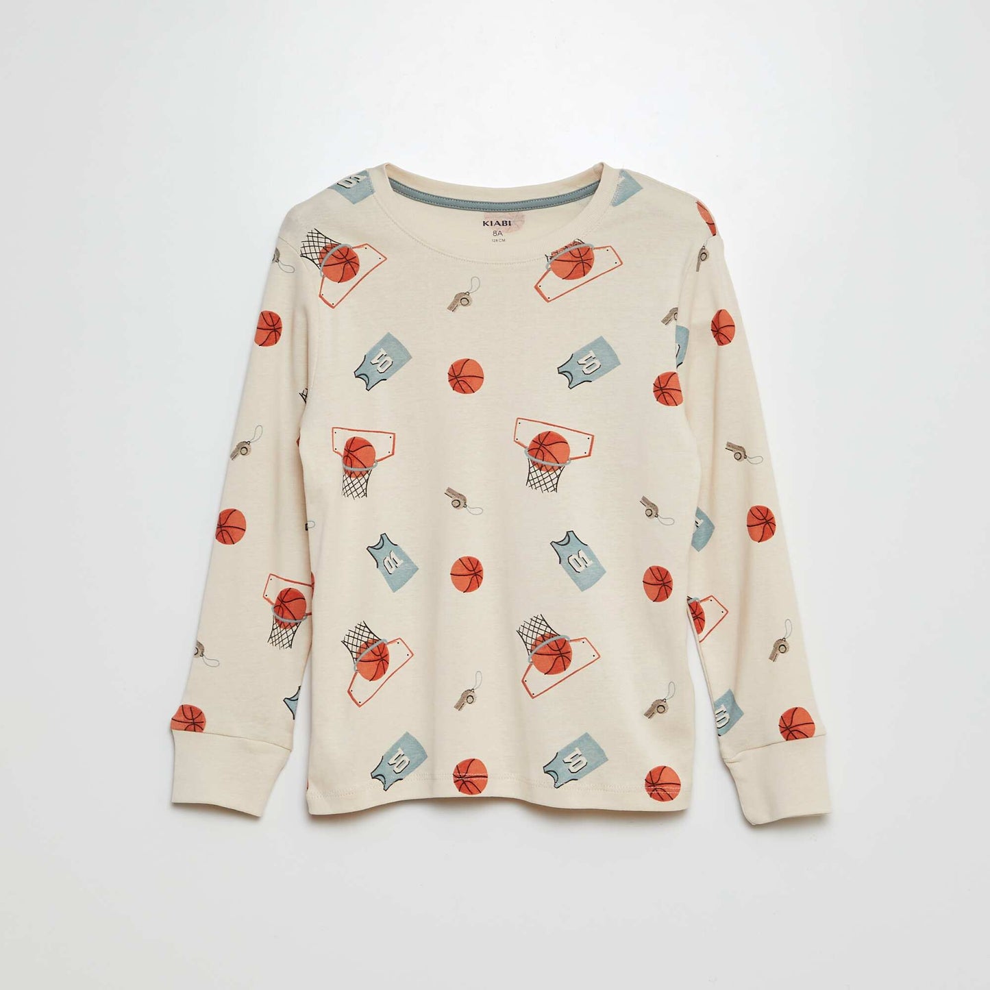 Pyjama long t-shirt + pantalon - 2 pièces Blanc