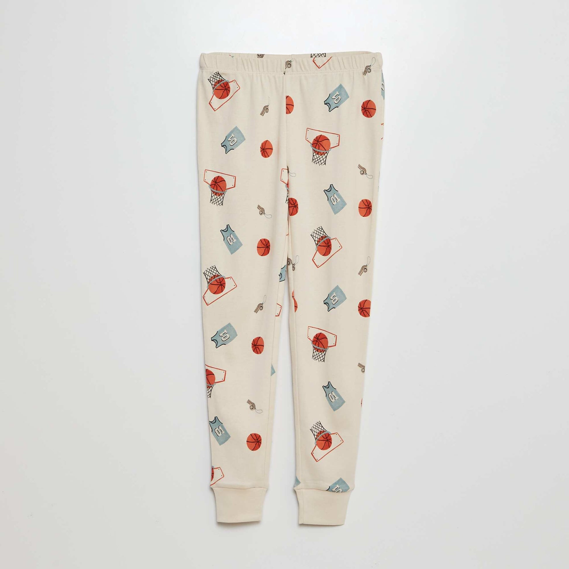 Pyjama long t-shirt + pantalon - 2 pièces Blanc