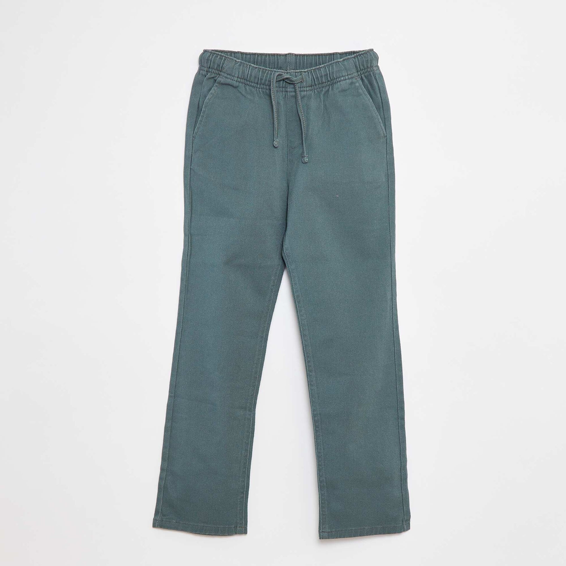 Pantalon regular uni VERT