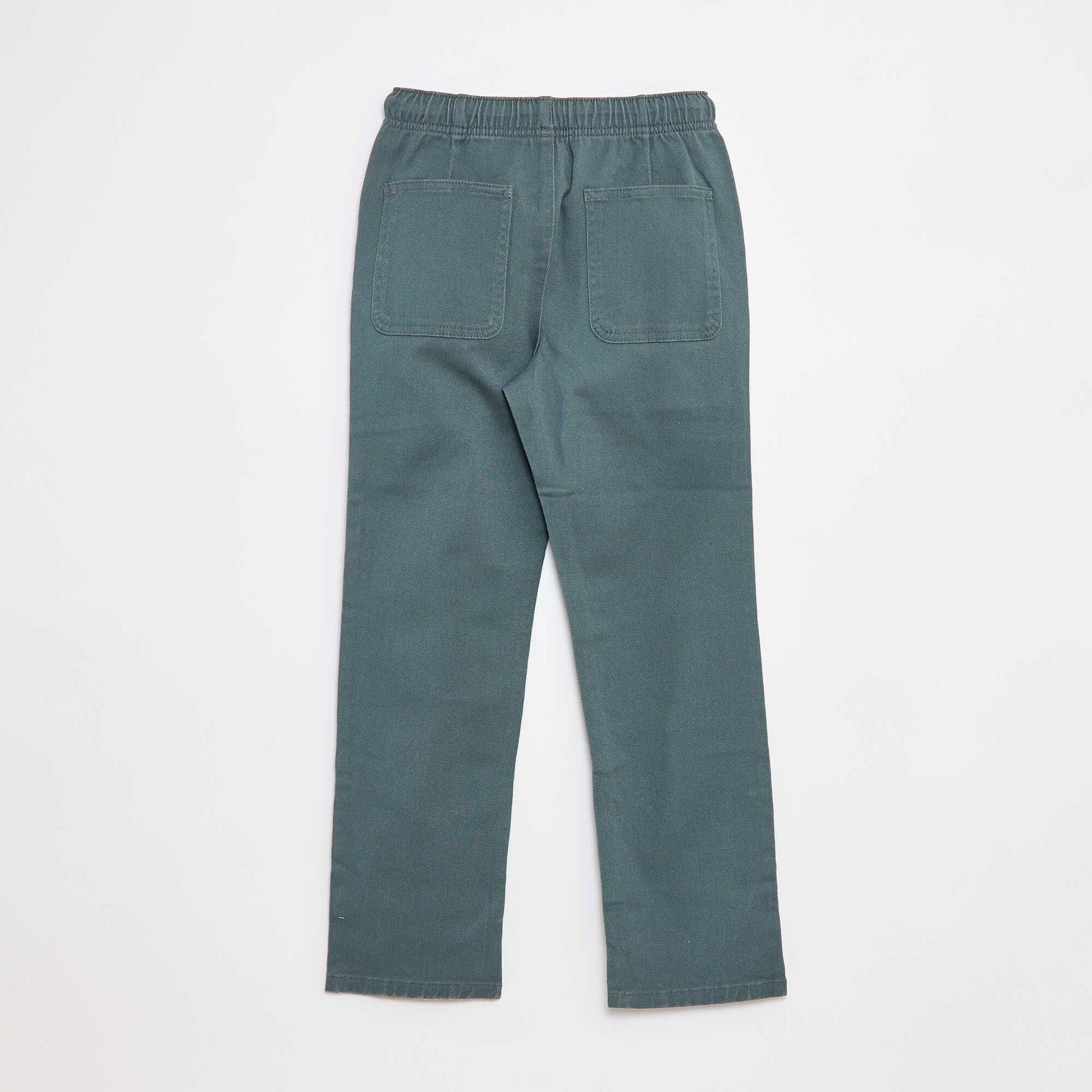 Pantalon regular uni VERT