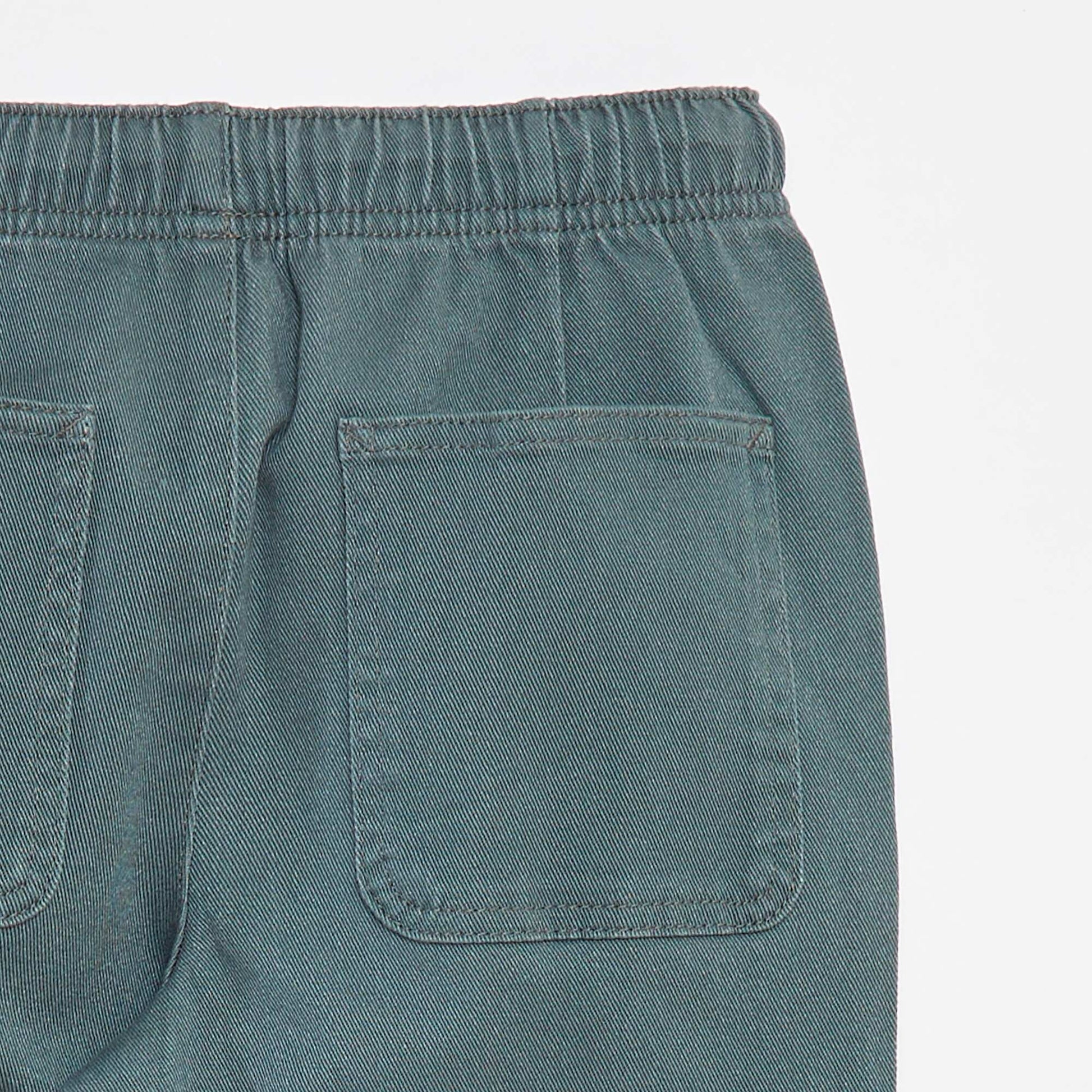 Pantalon regular uni VERT