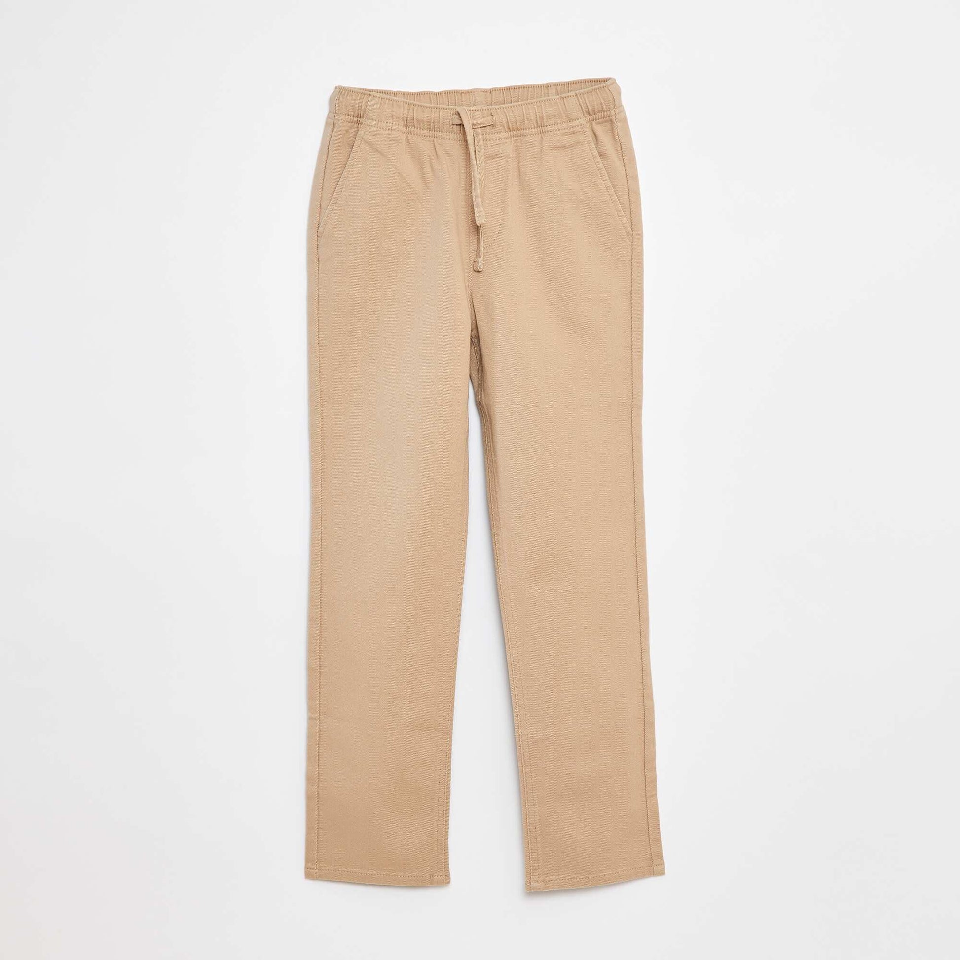 Pantalon regular uni BEIGE