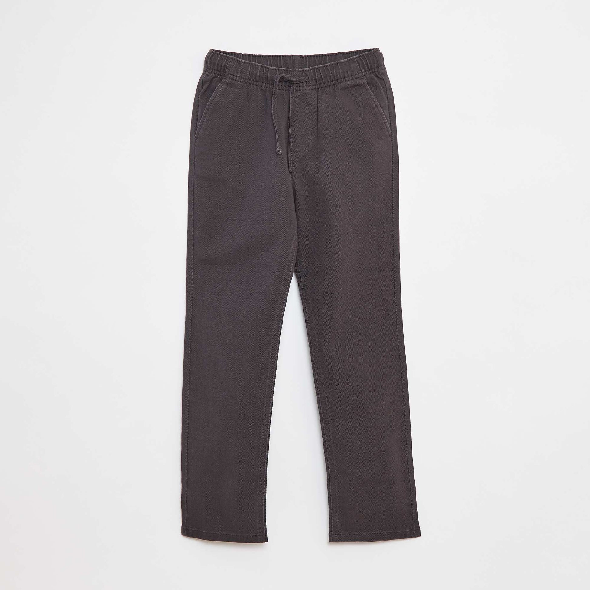 Pantalon regular uni NOIR
