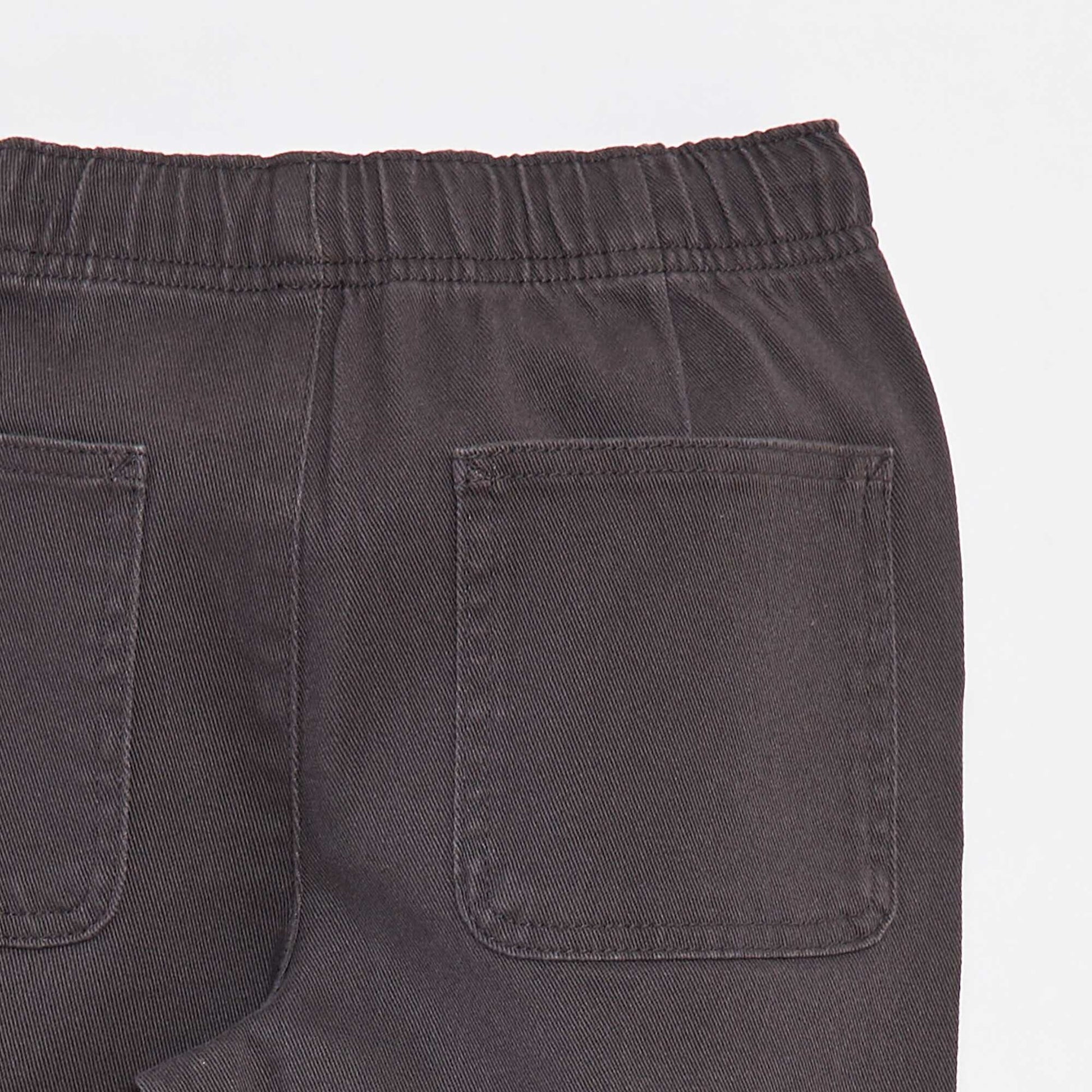 Pantalon regular uni NOIR