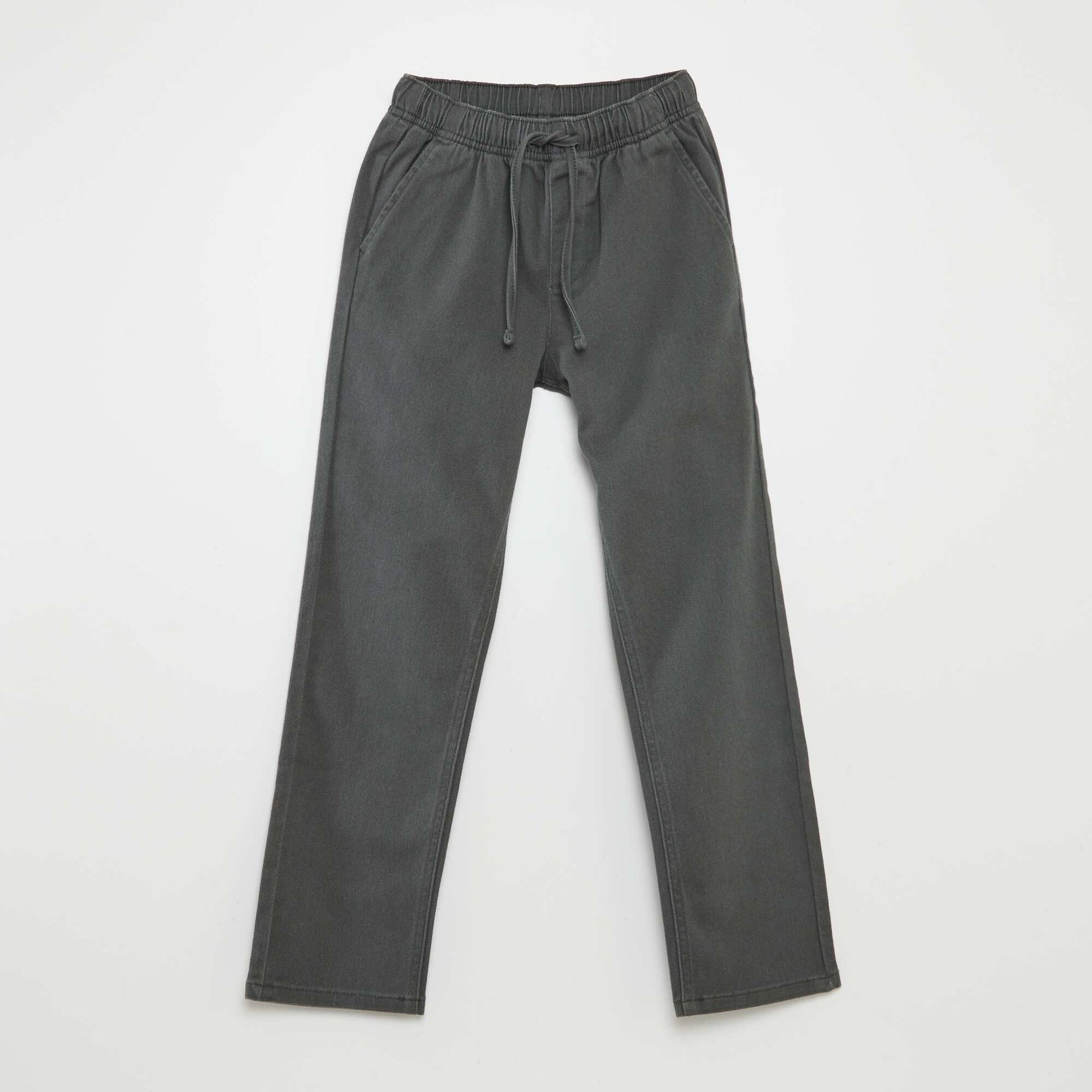 Pantalon regular uni Vert