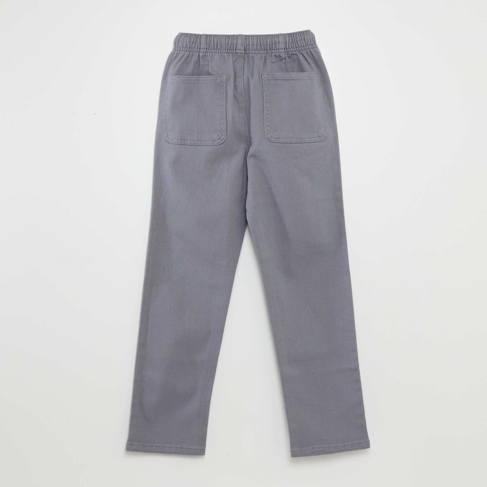 Pantalon regular uni GRIS