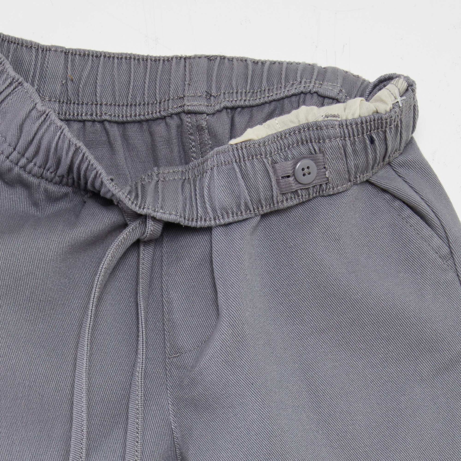 Pantalon regular uni GRIS