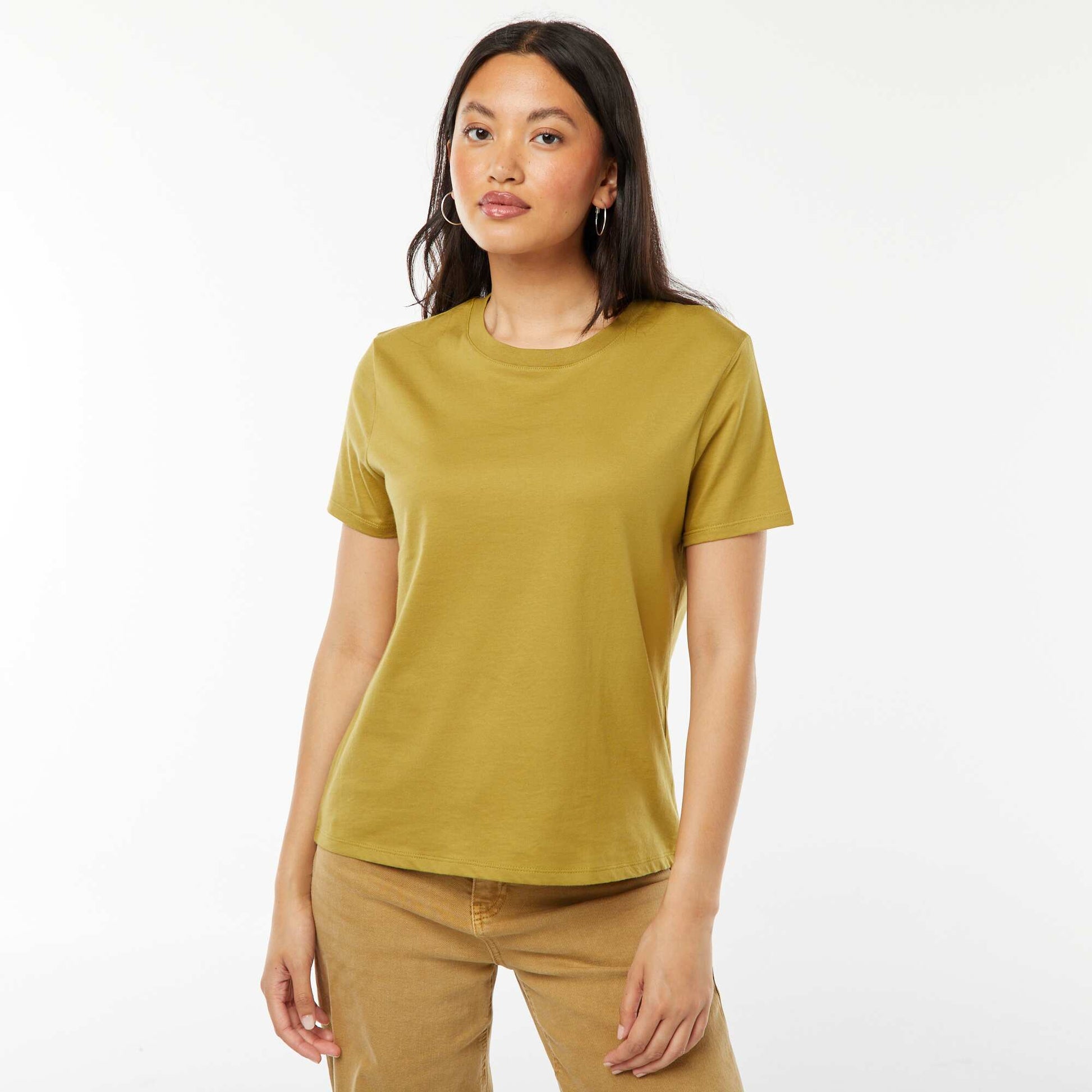 T-shirt en jersey manches courtes KAKI