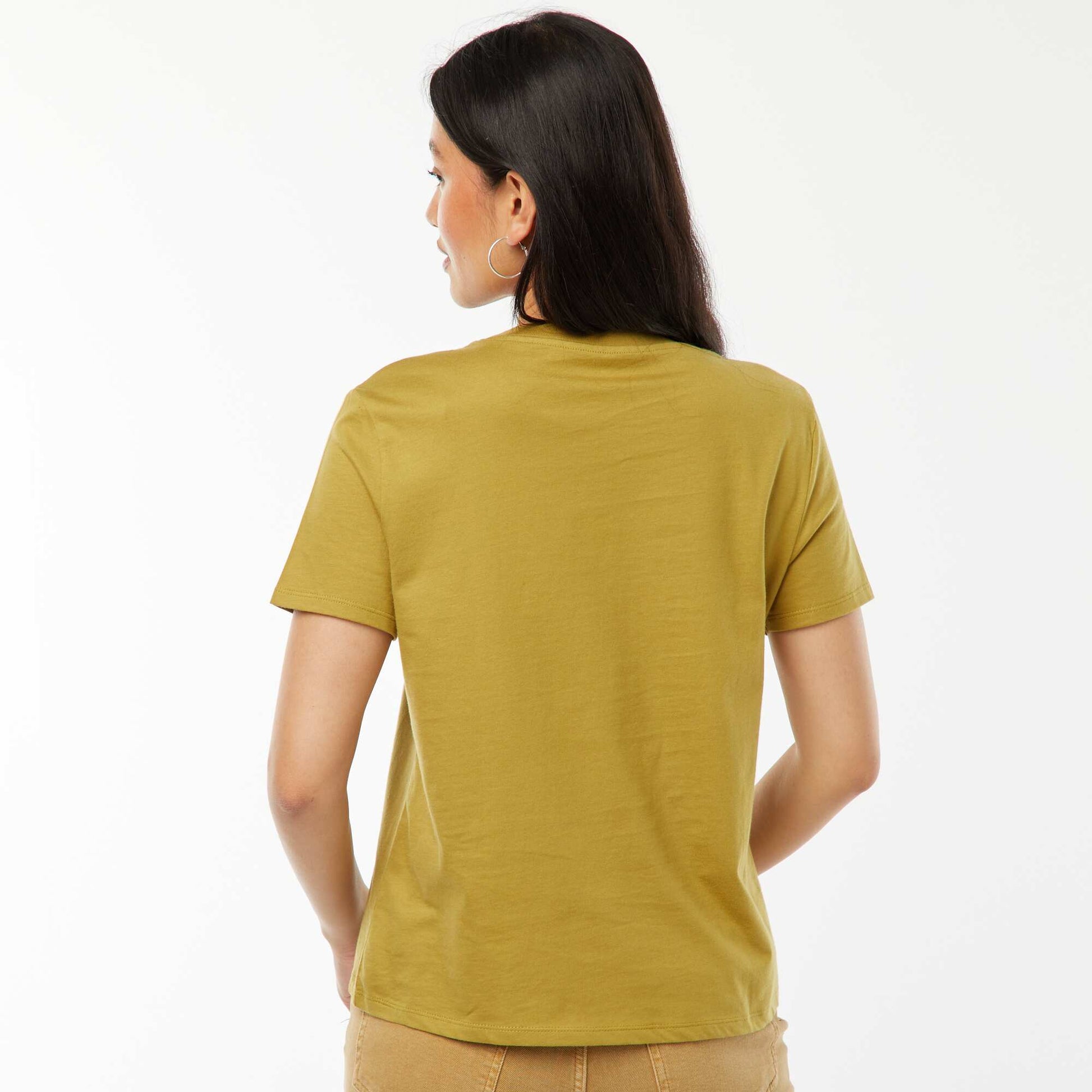 T-shirt en jersey manches courtes KAKI
