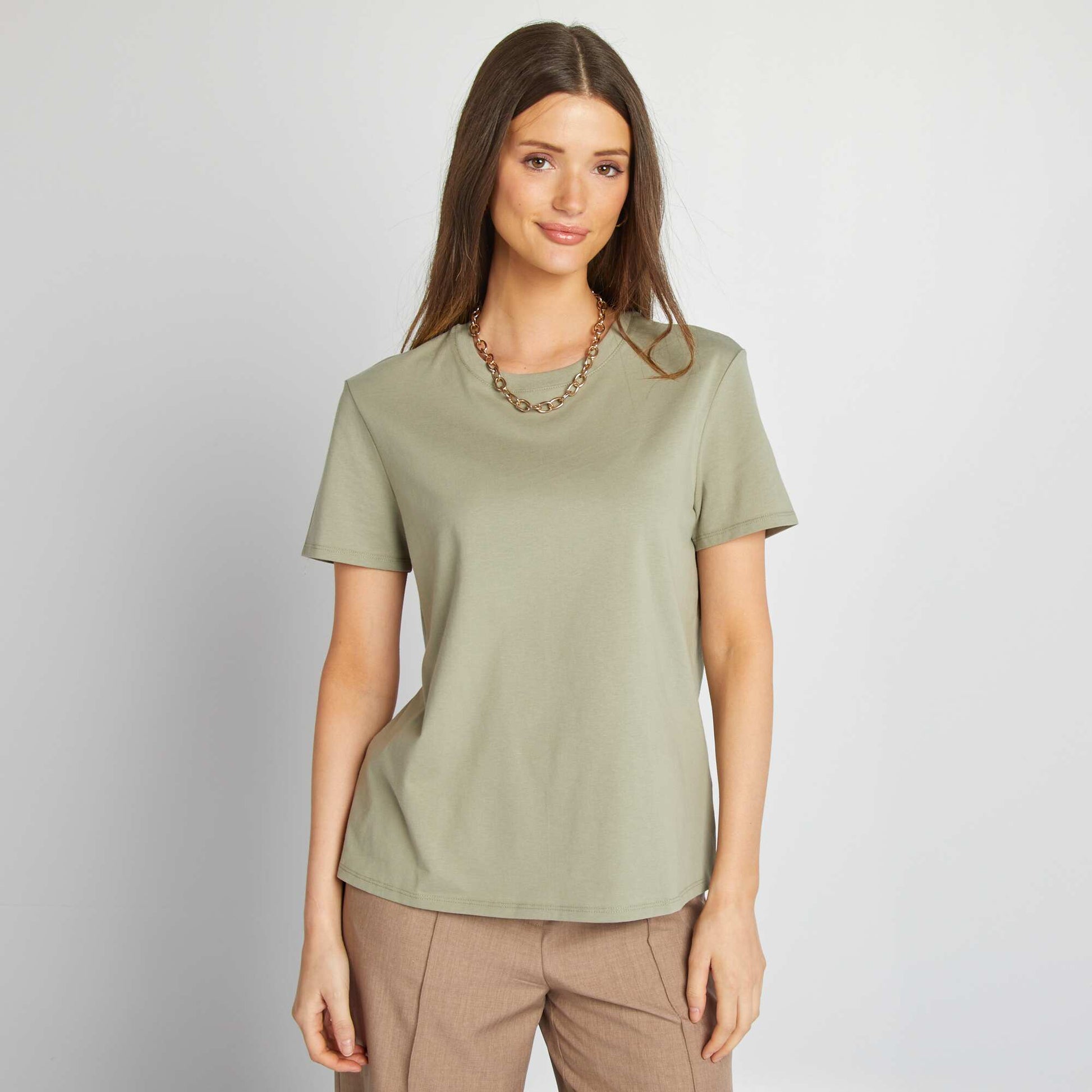 T-shirt en jersey manches courtes VERT