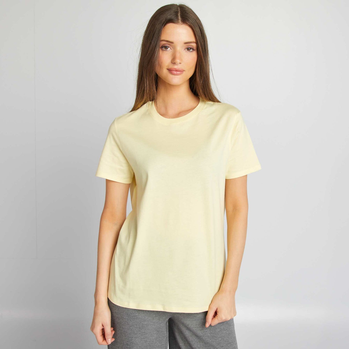T-shirt en jersey manches courtes JAUNE