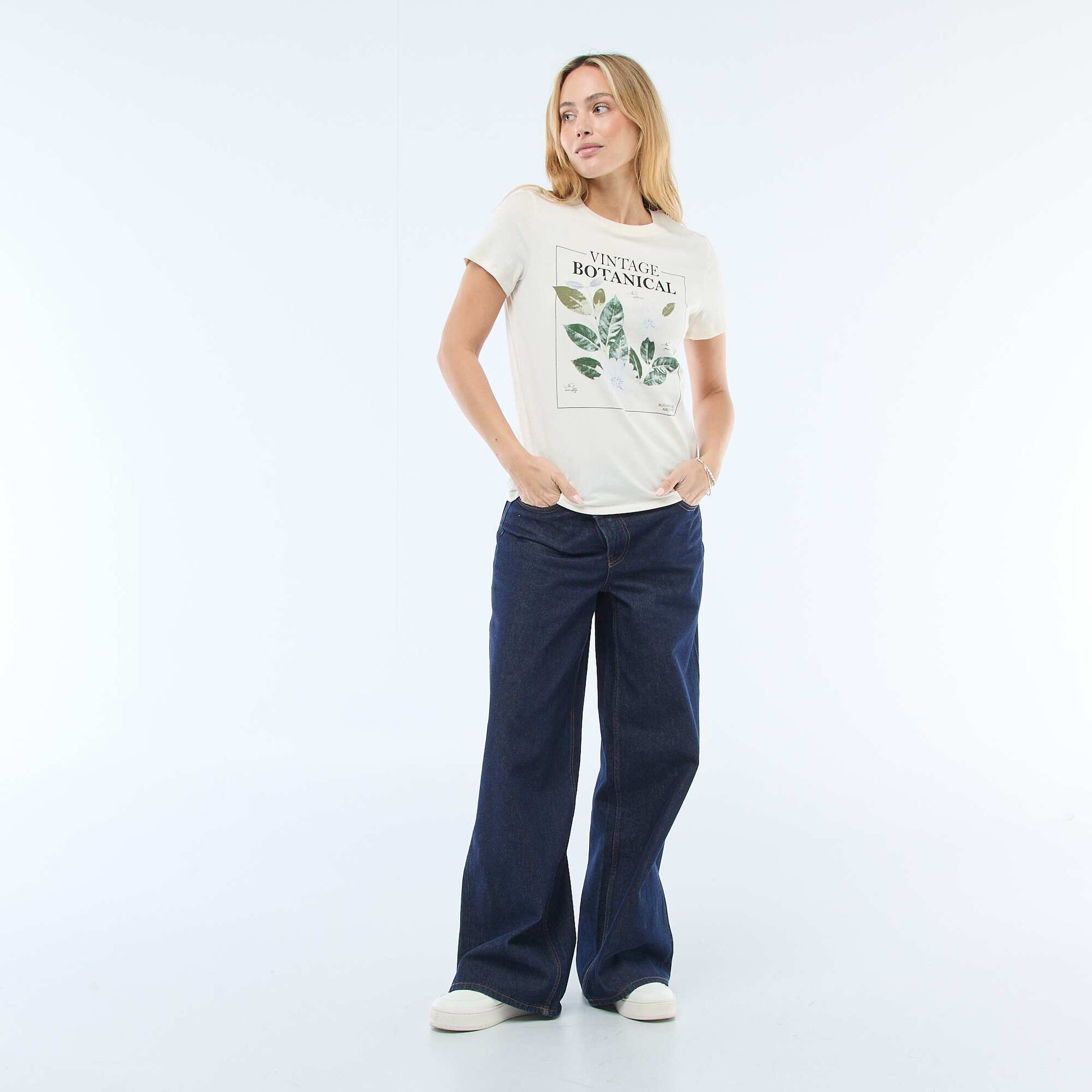 T-shirt imprimé ECRU