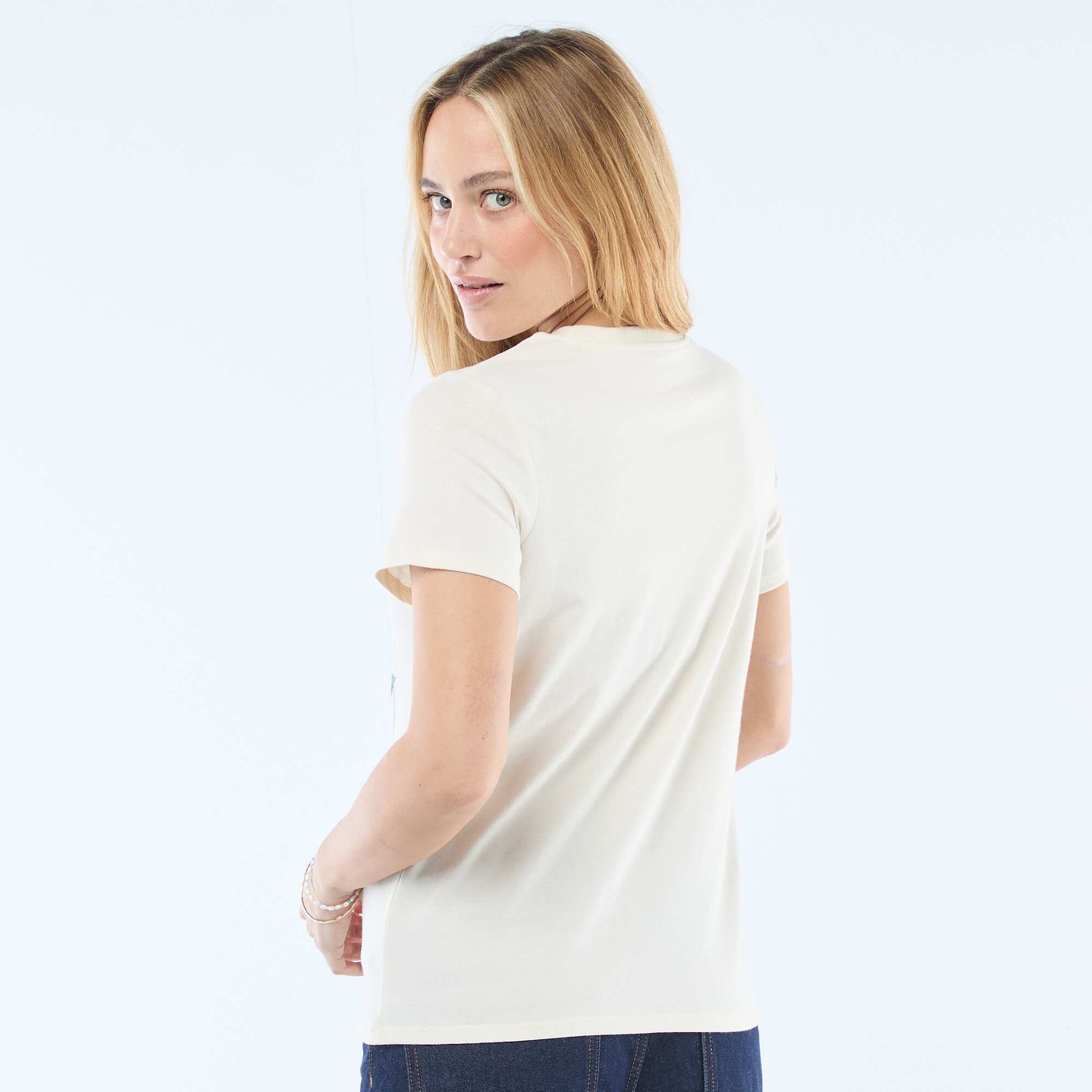 T-shirt imprimé ECRU