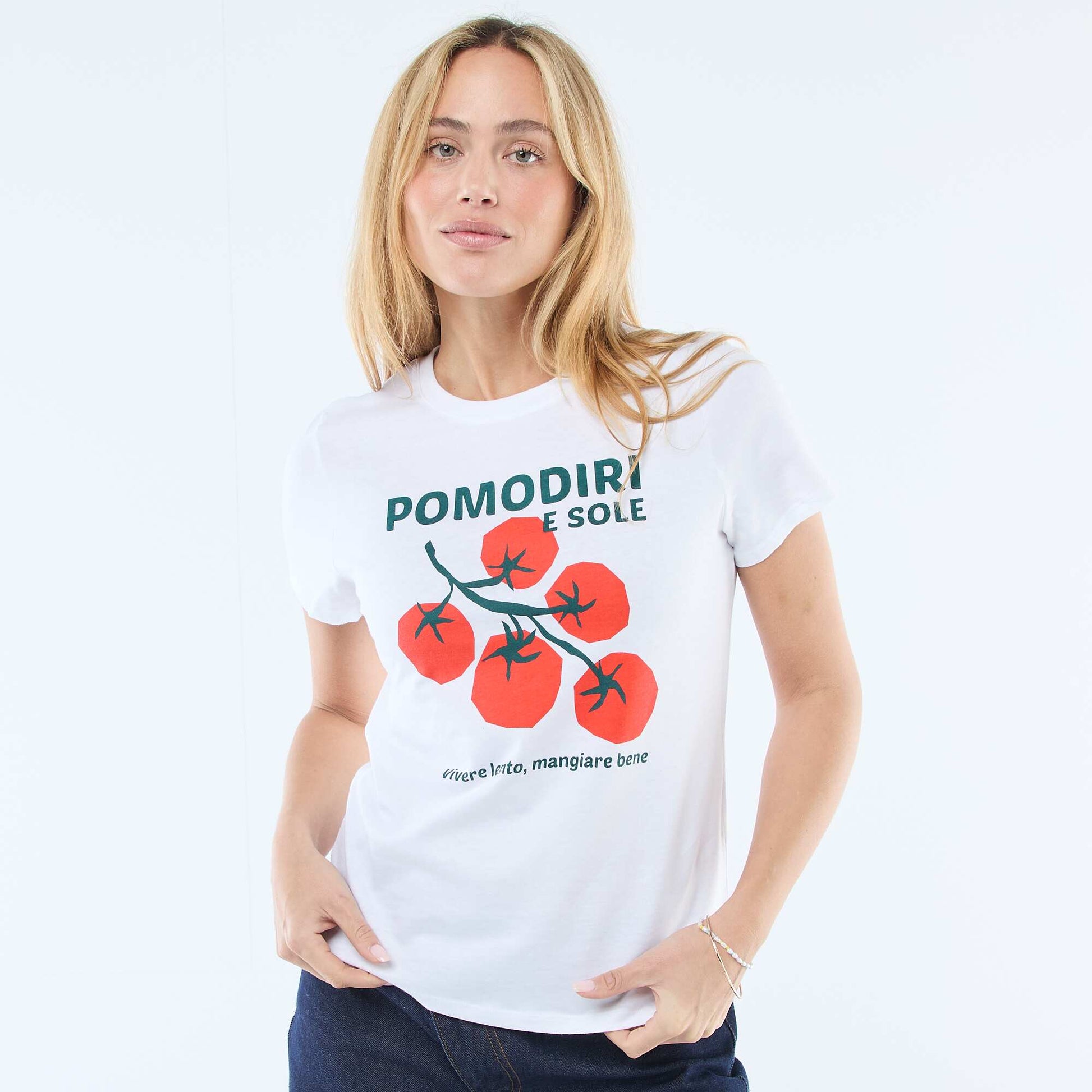 T-shirt imprimé BLANC