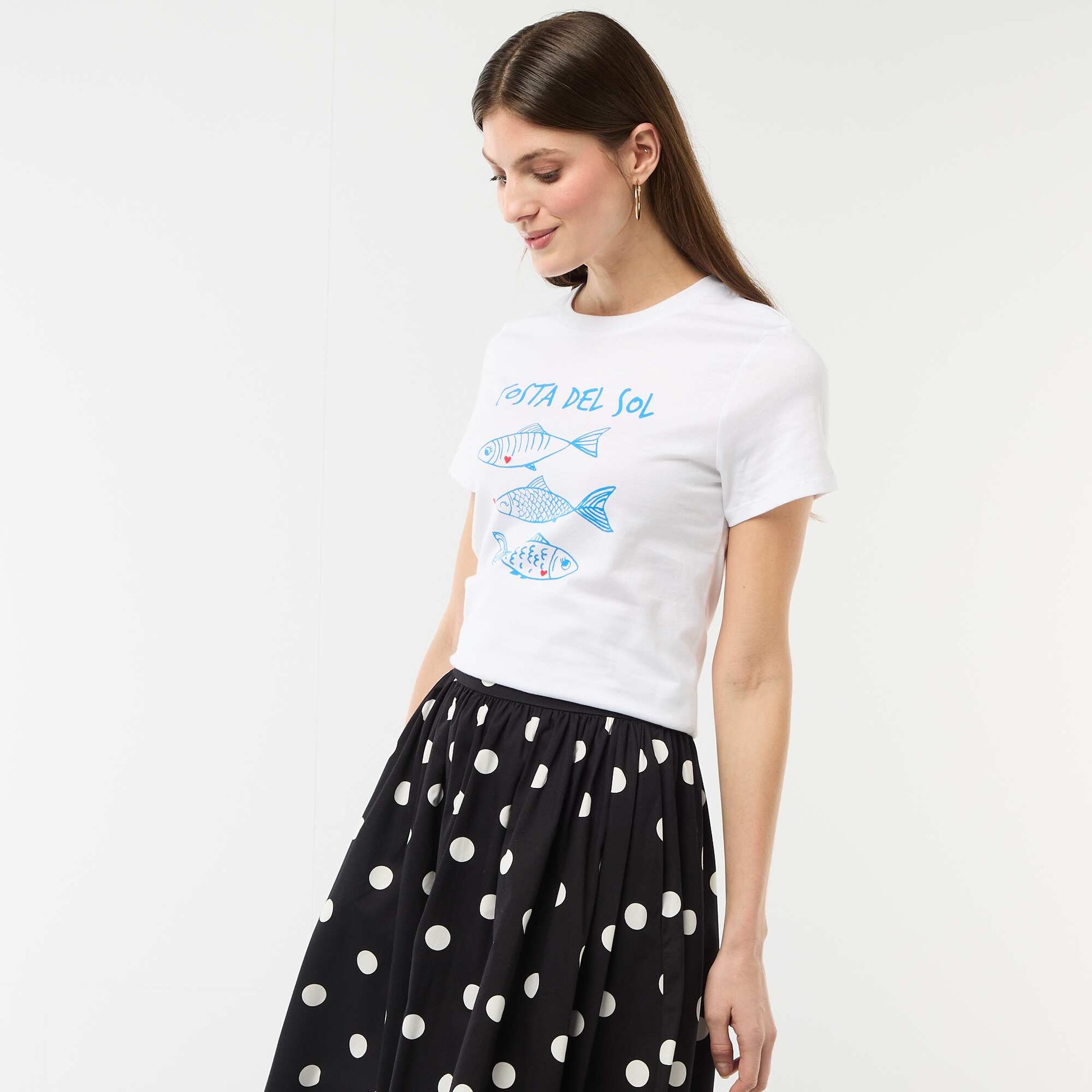 T-shirt imprimé BLANC