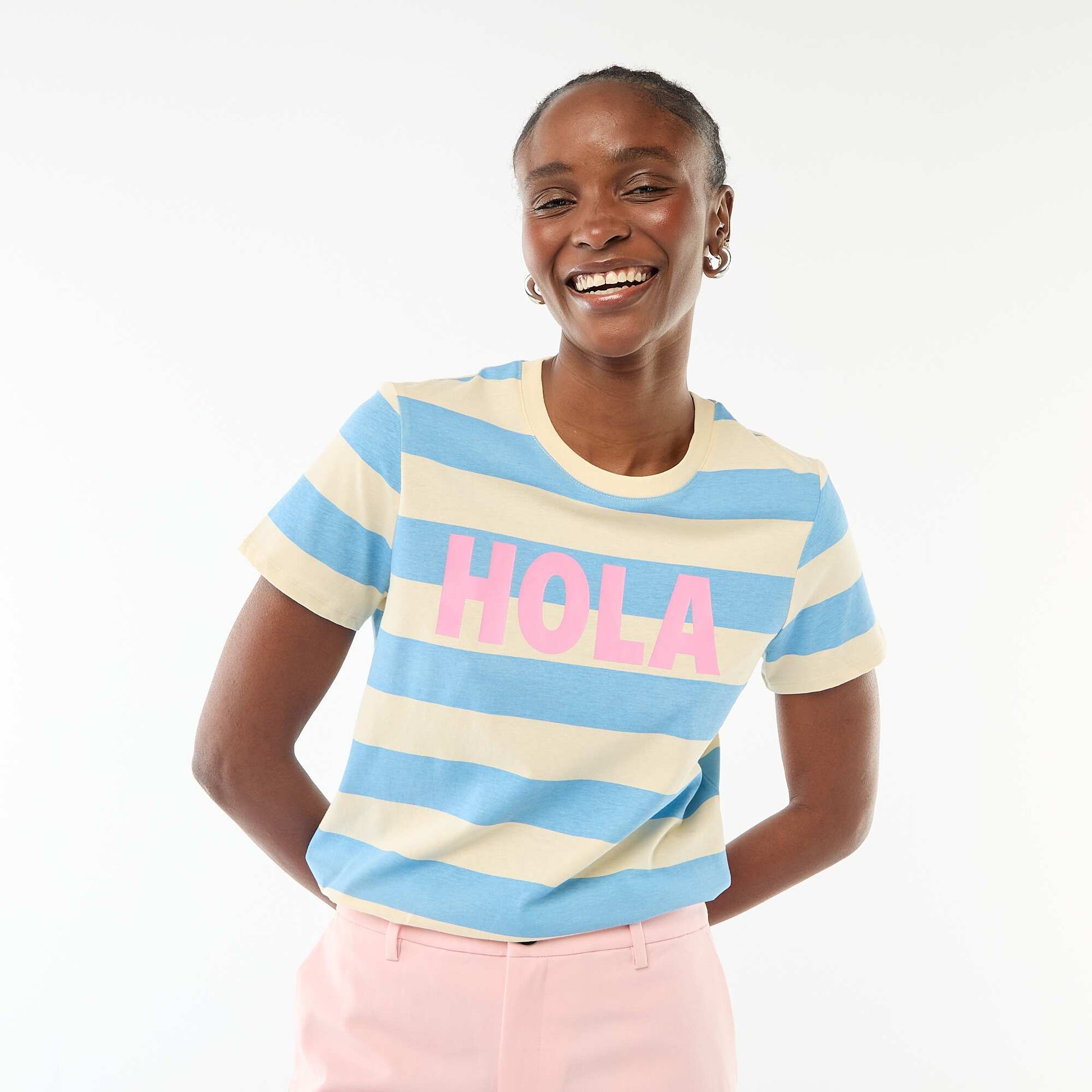 T-shirt imprimé BLEU