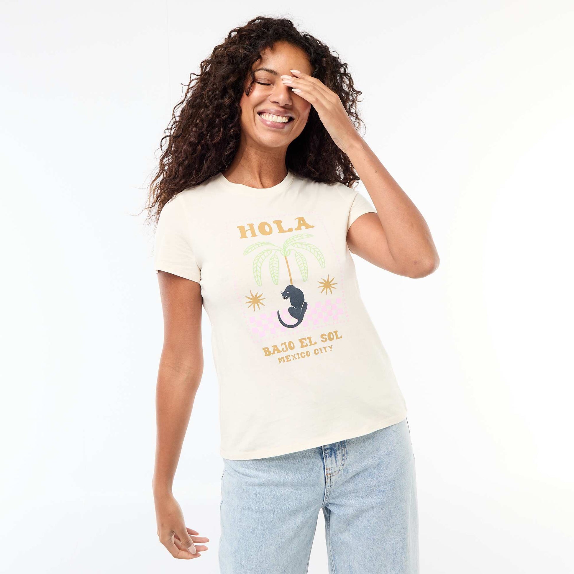 T-shirt imprimé BEIGE