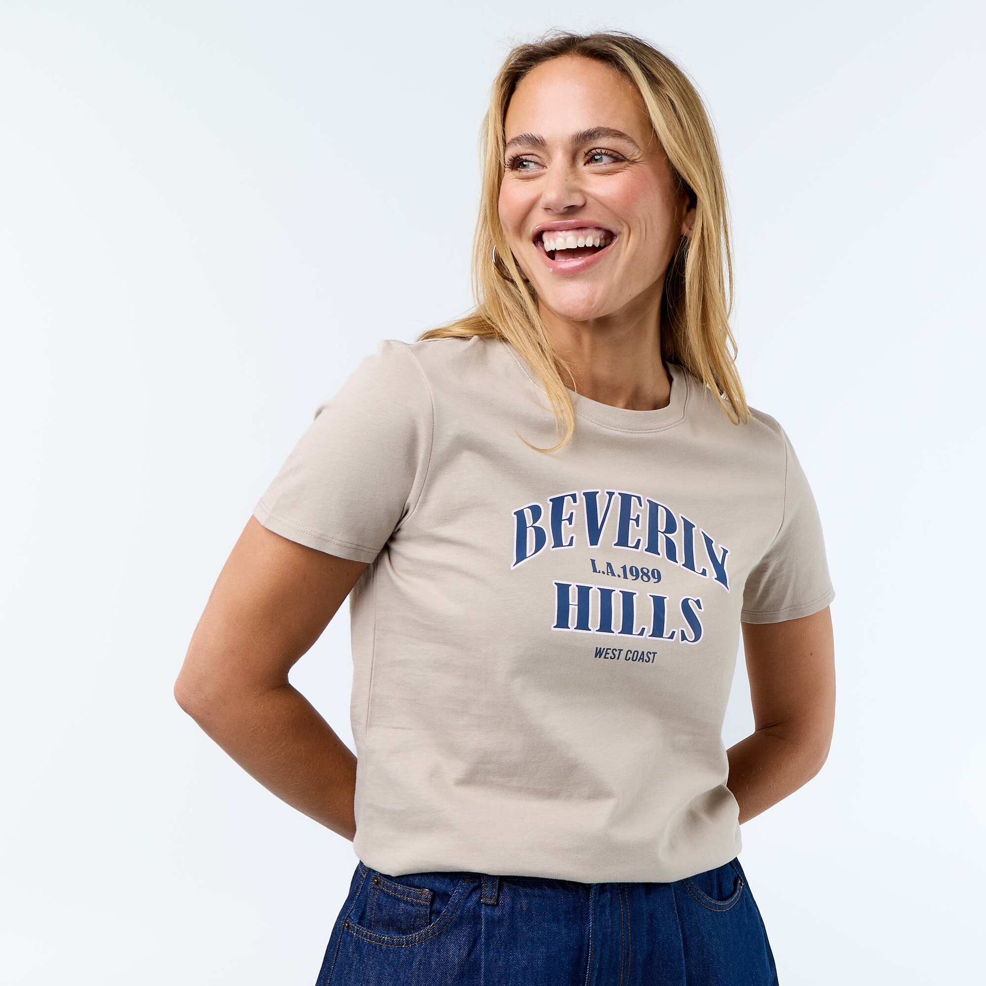 T-shirt imprimé BEIGE