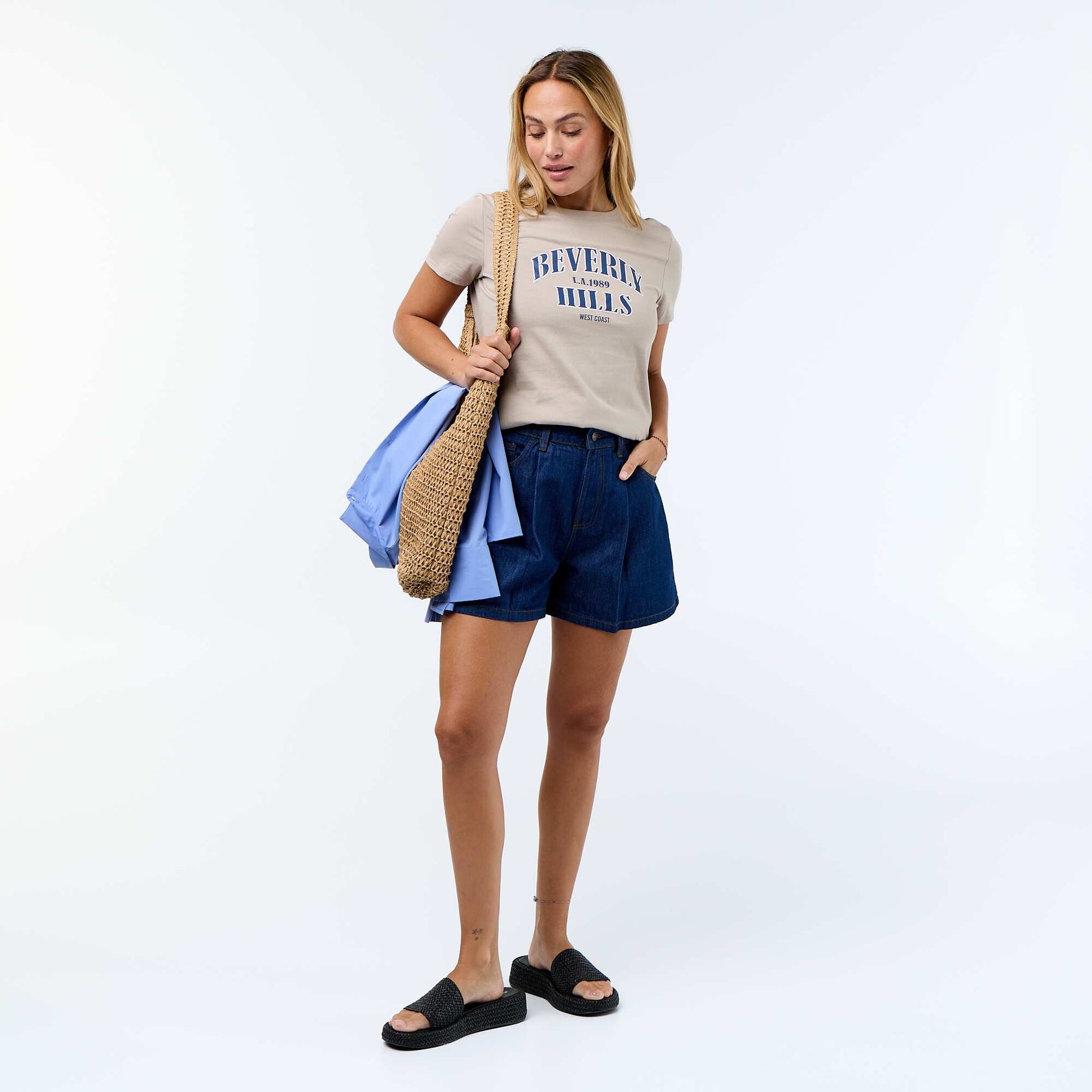 T-shirt imprimé BEIGE