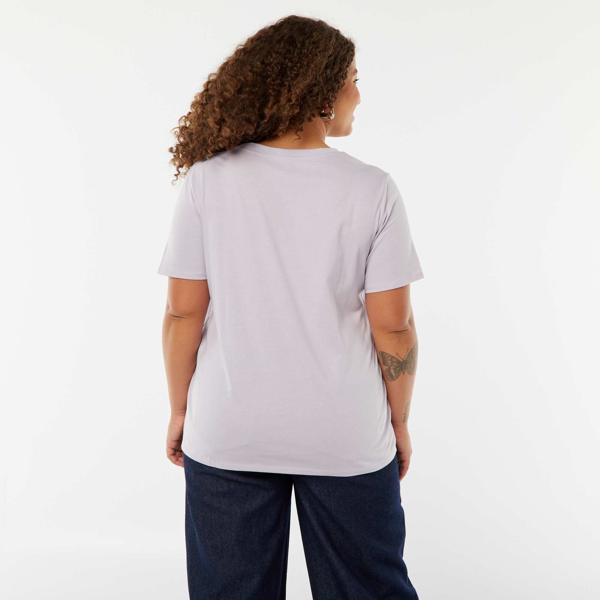 T-shirt en maille jersey manches courtes ROSE