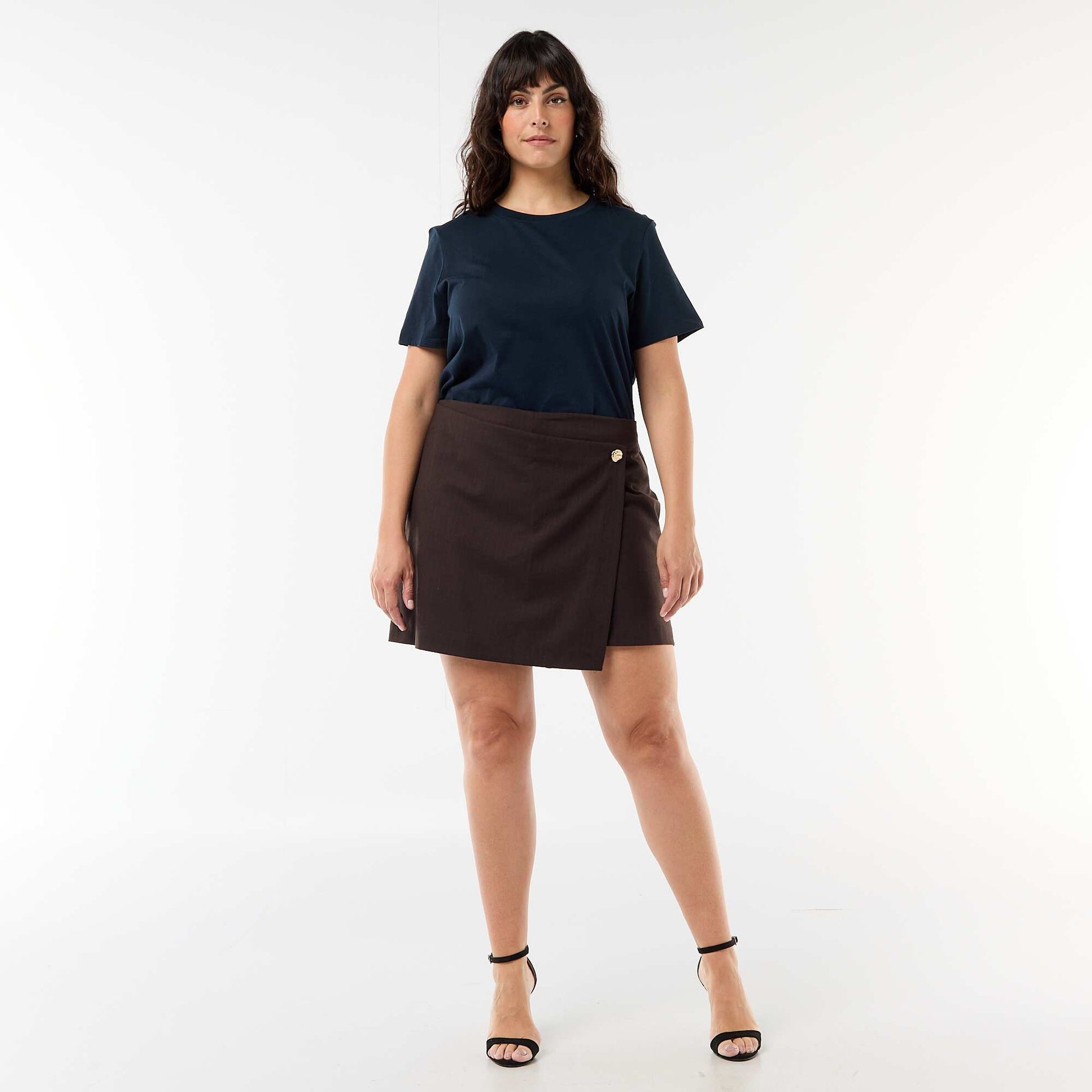 T-shirt en maille jersey manches courtes BLEU