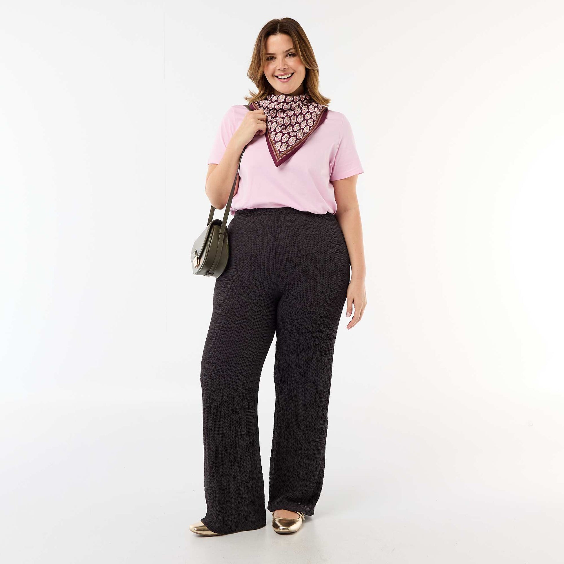T-shirt en maille jersey manches courtes ROSE