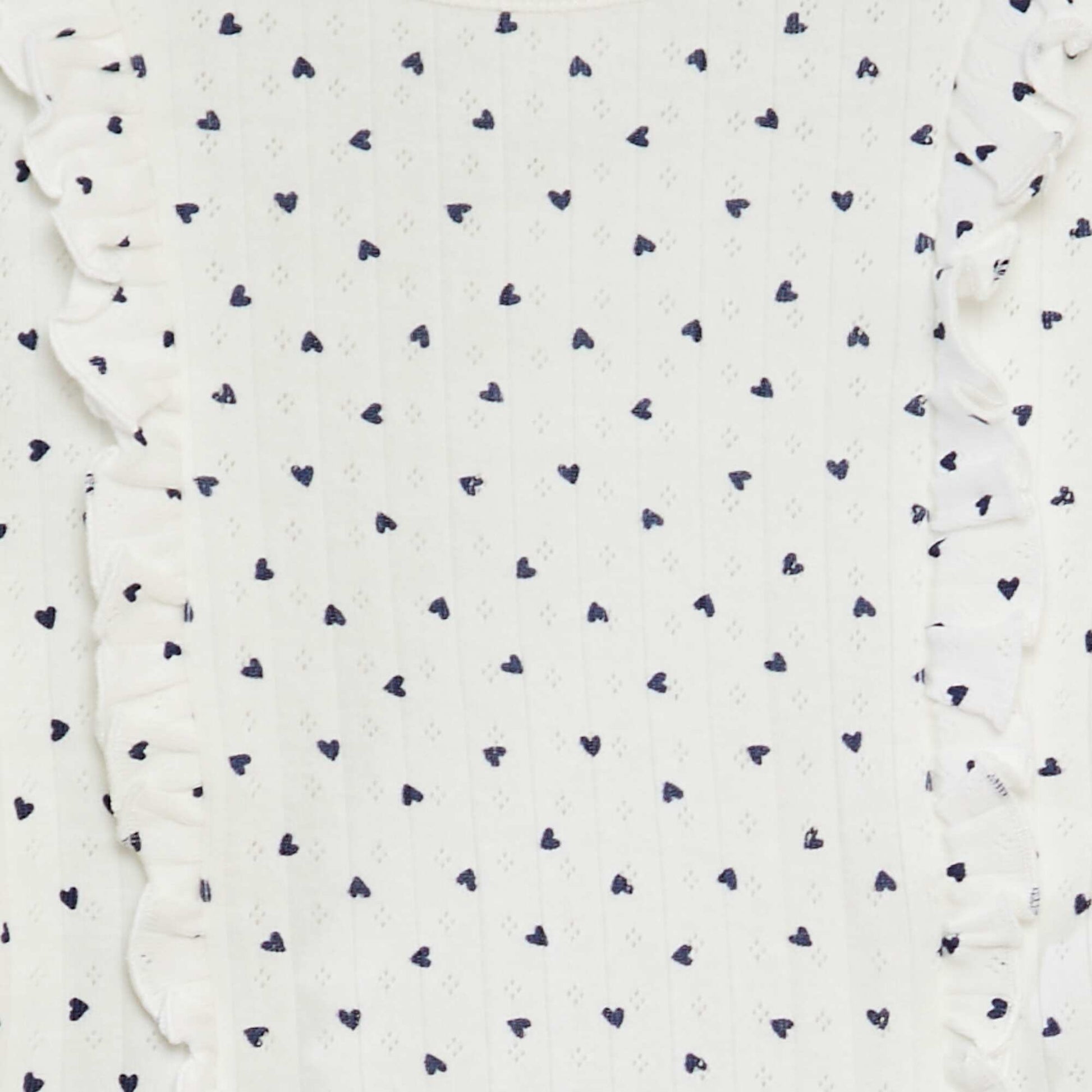 Ensemble t-shirt + legging de pyjama motif cœurs - 2 pièces BLANC