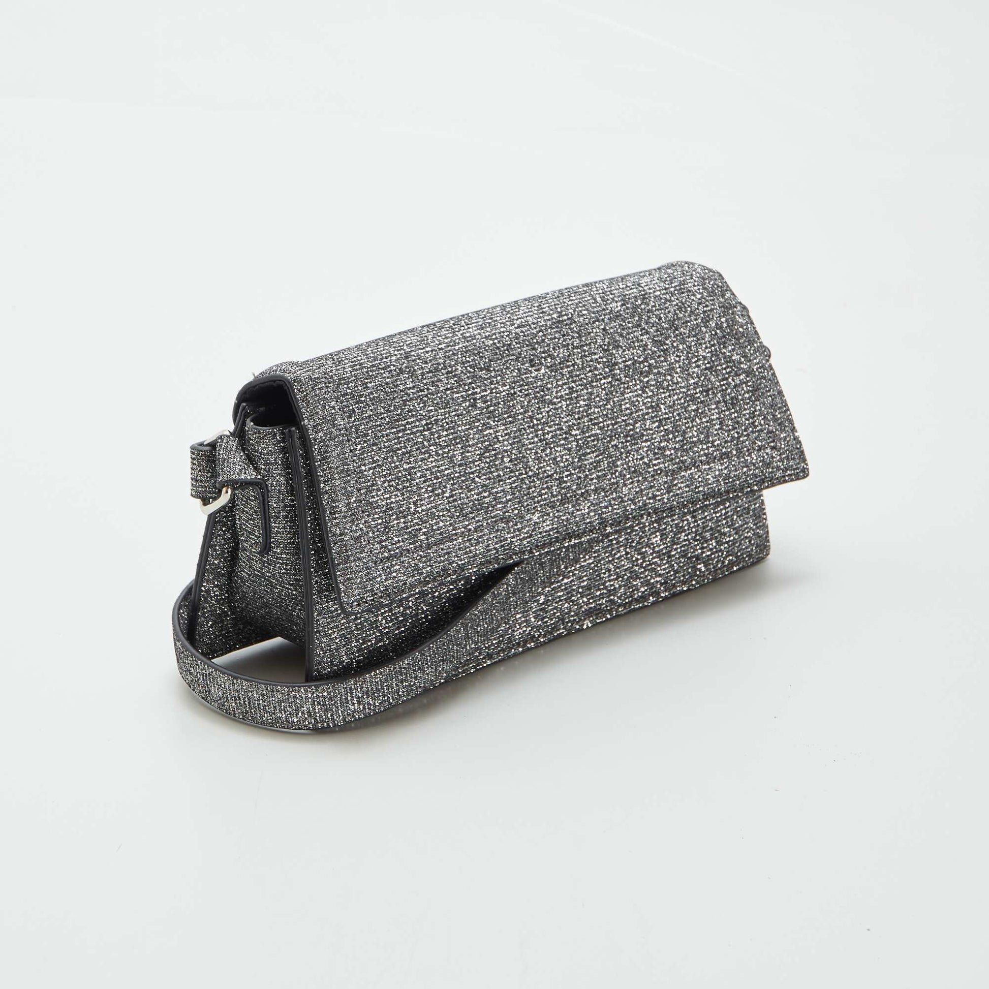 Sac paillet bandouli re Gris