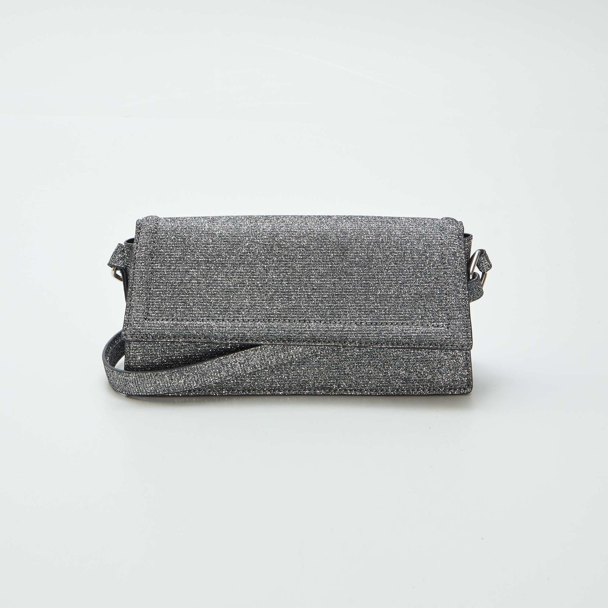 Sac paillet bandouli re Gris
