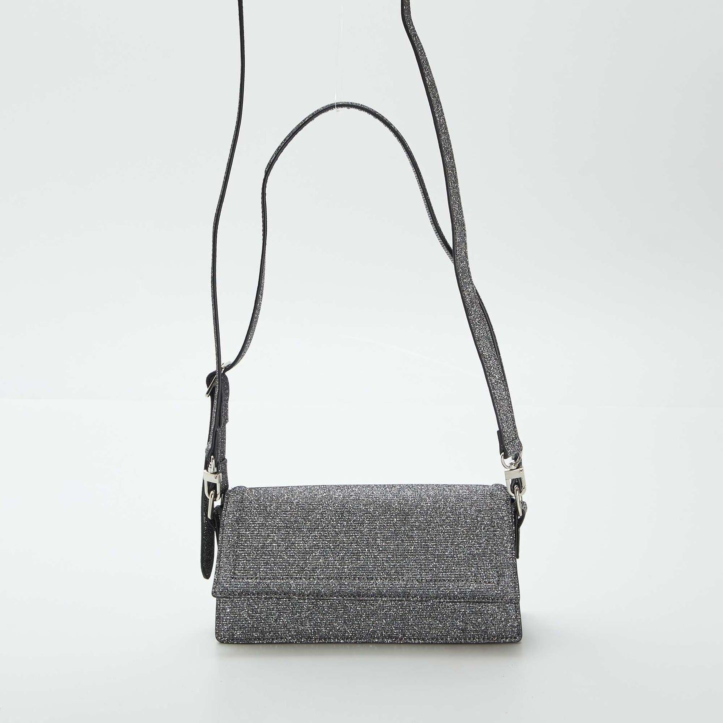 Sac paillet bandouli re Gris