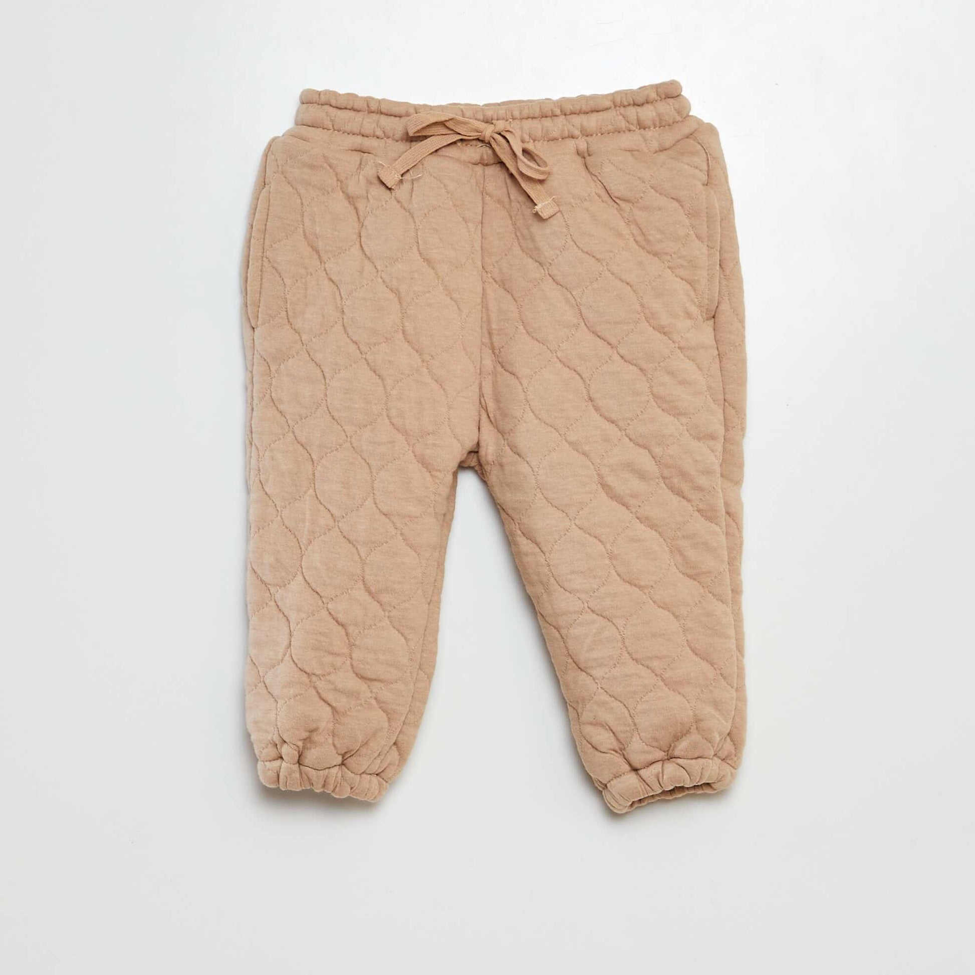 Pantalon jogging matelassé et rembourré BEIGE