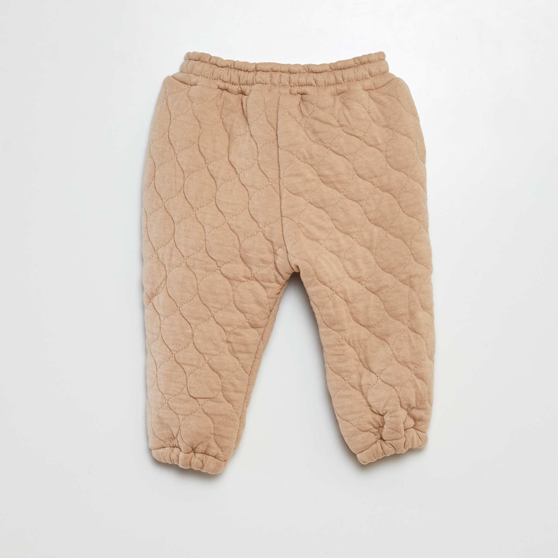 Pantalon jogging matelassé et rembourré BEIGE