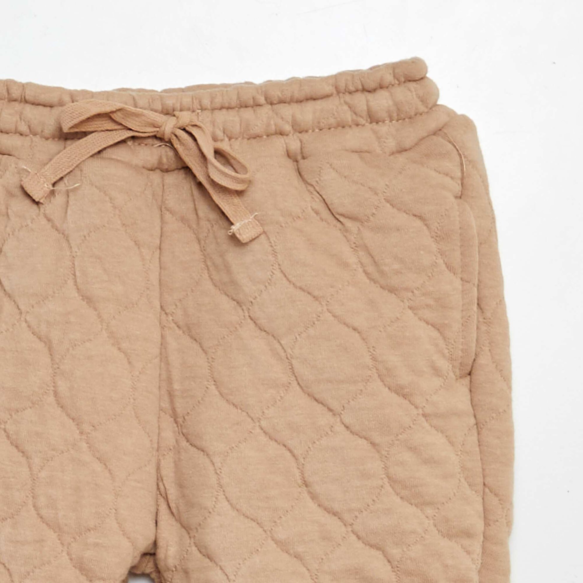 Pantalon jogging matelassé et rembourré BEIGE