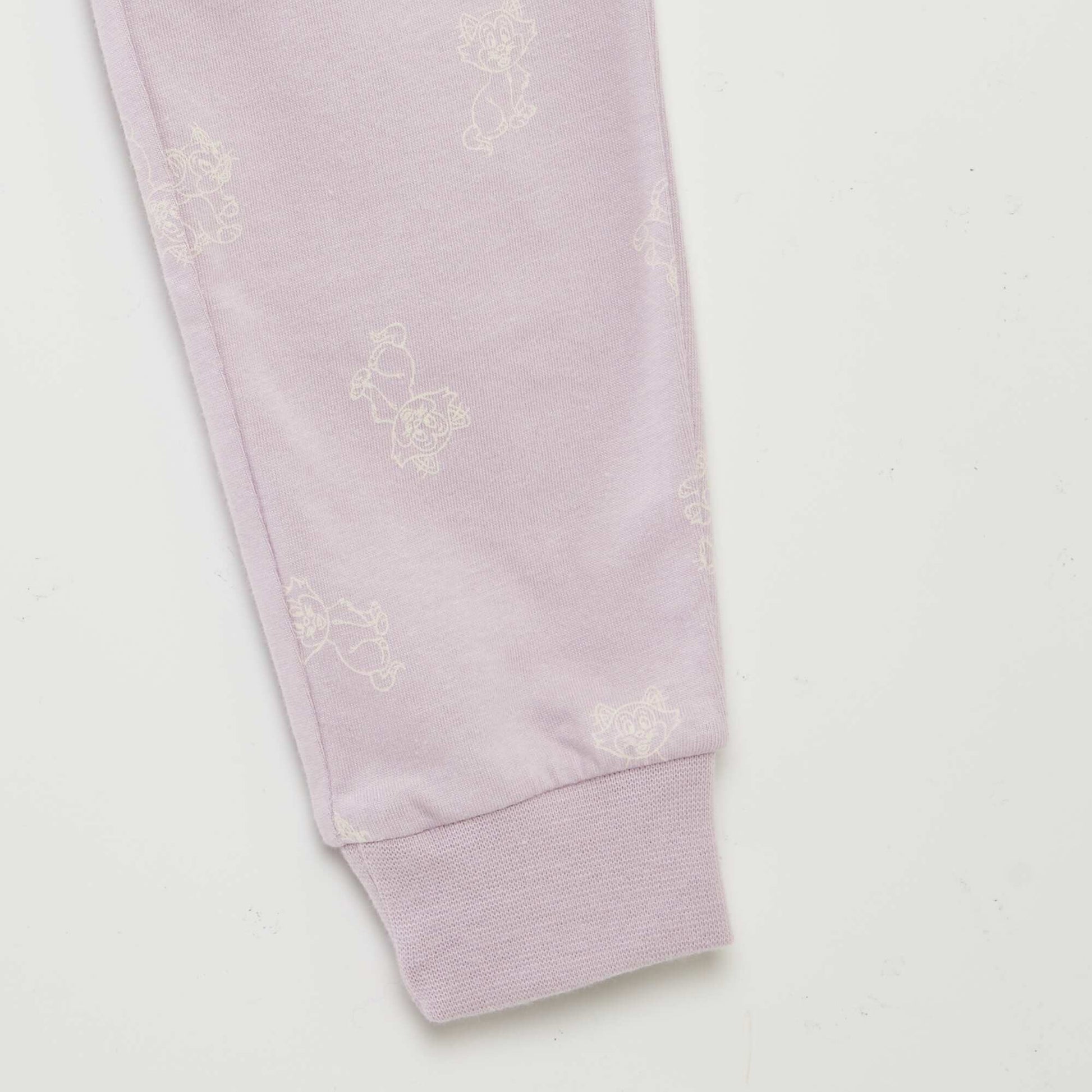Pyjama long 'Minnie' - 2 pièces Blanc/violet