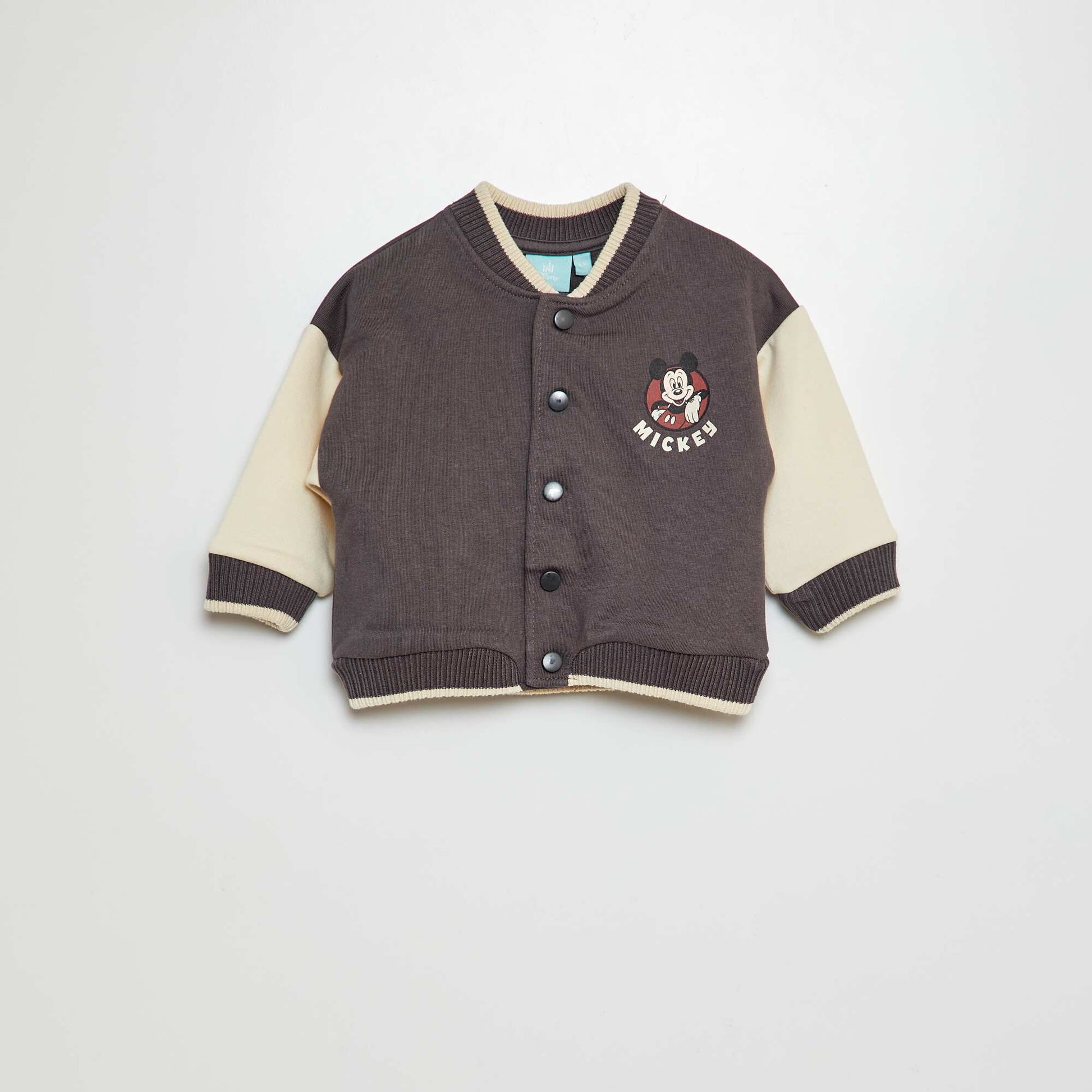 Veste type campus 'Mickey' Gris